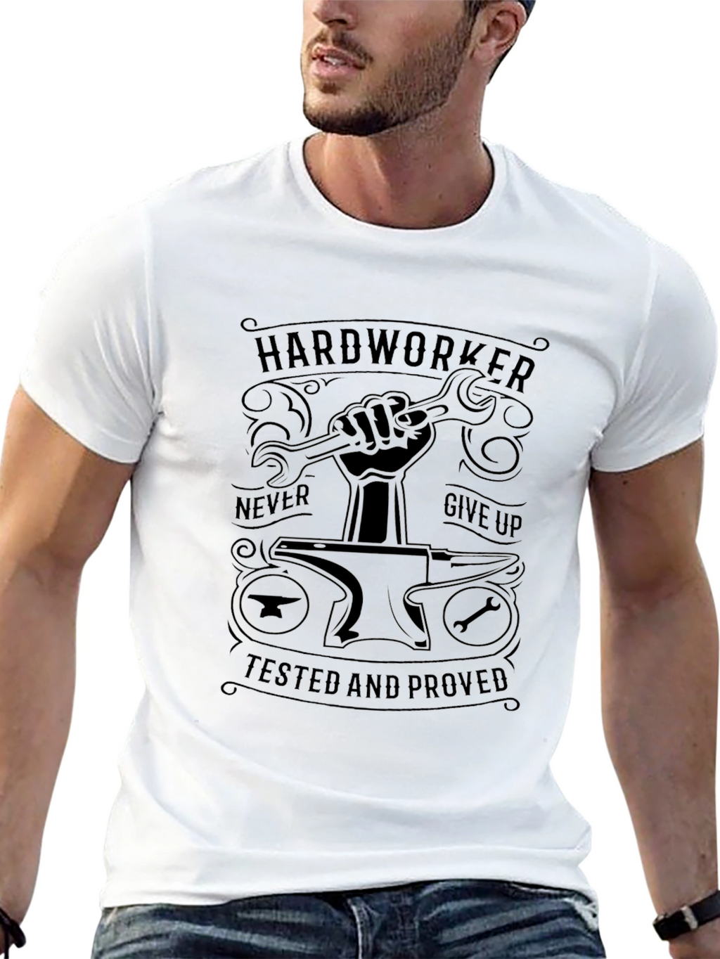 Hardworker Graphic Tee - Never Give Up