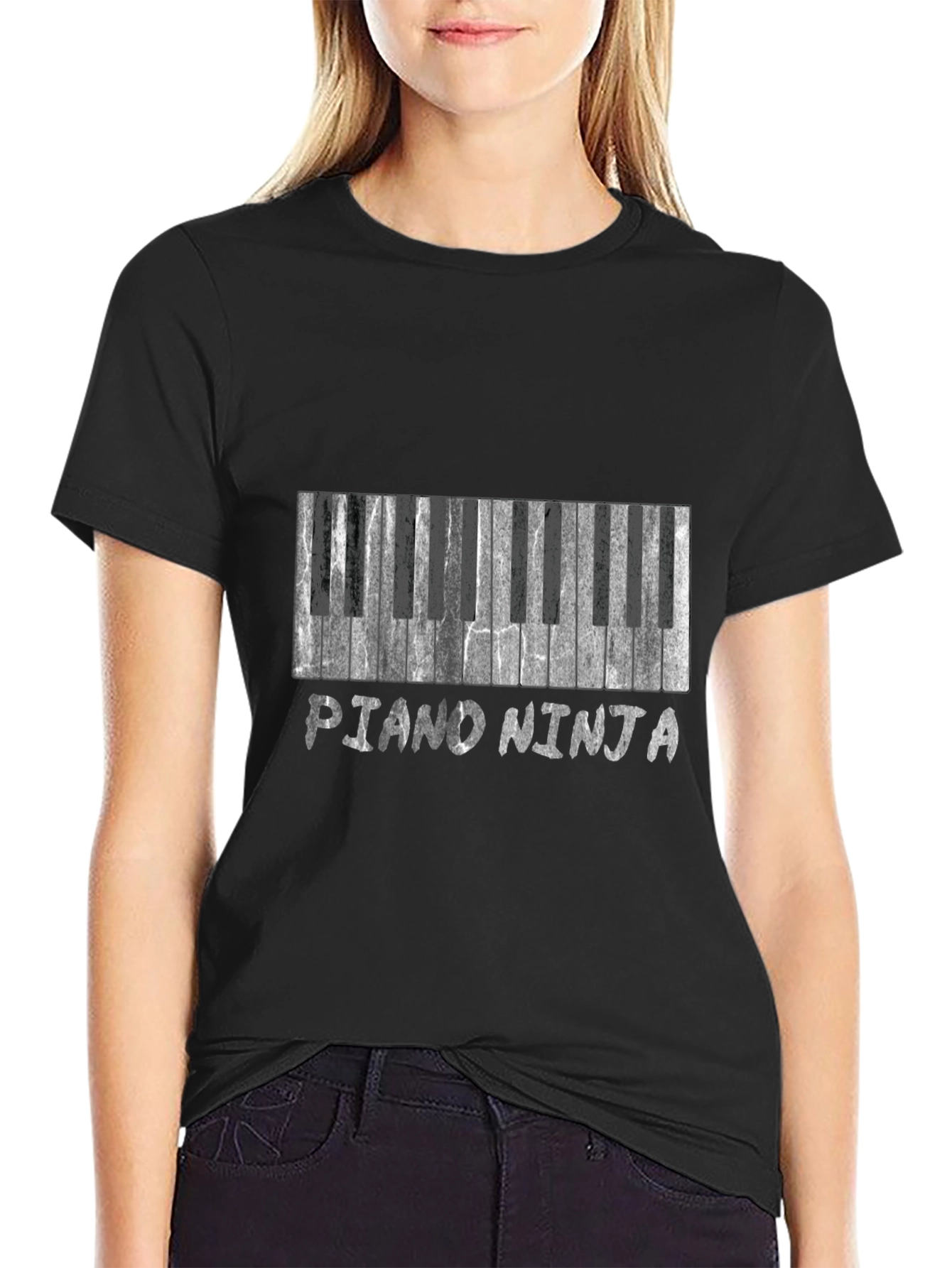 Piano Ninja Graphic T-Shirt