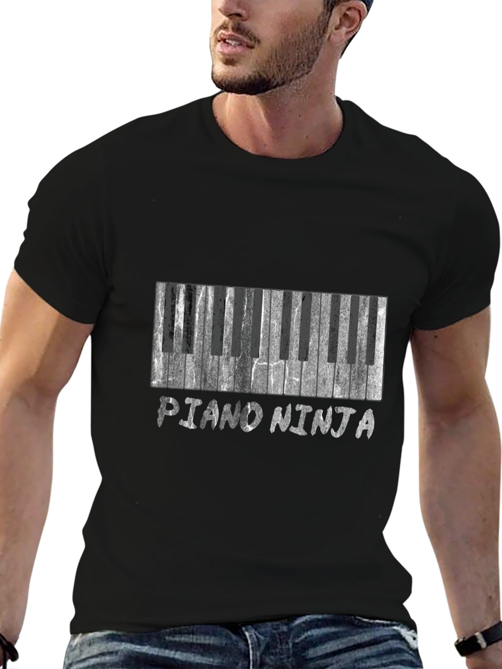 Piano Ninja Graphic T-Shirt
