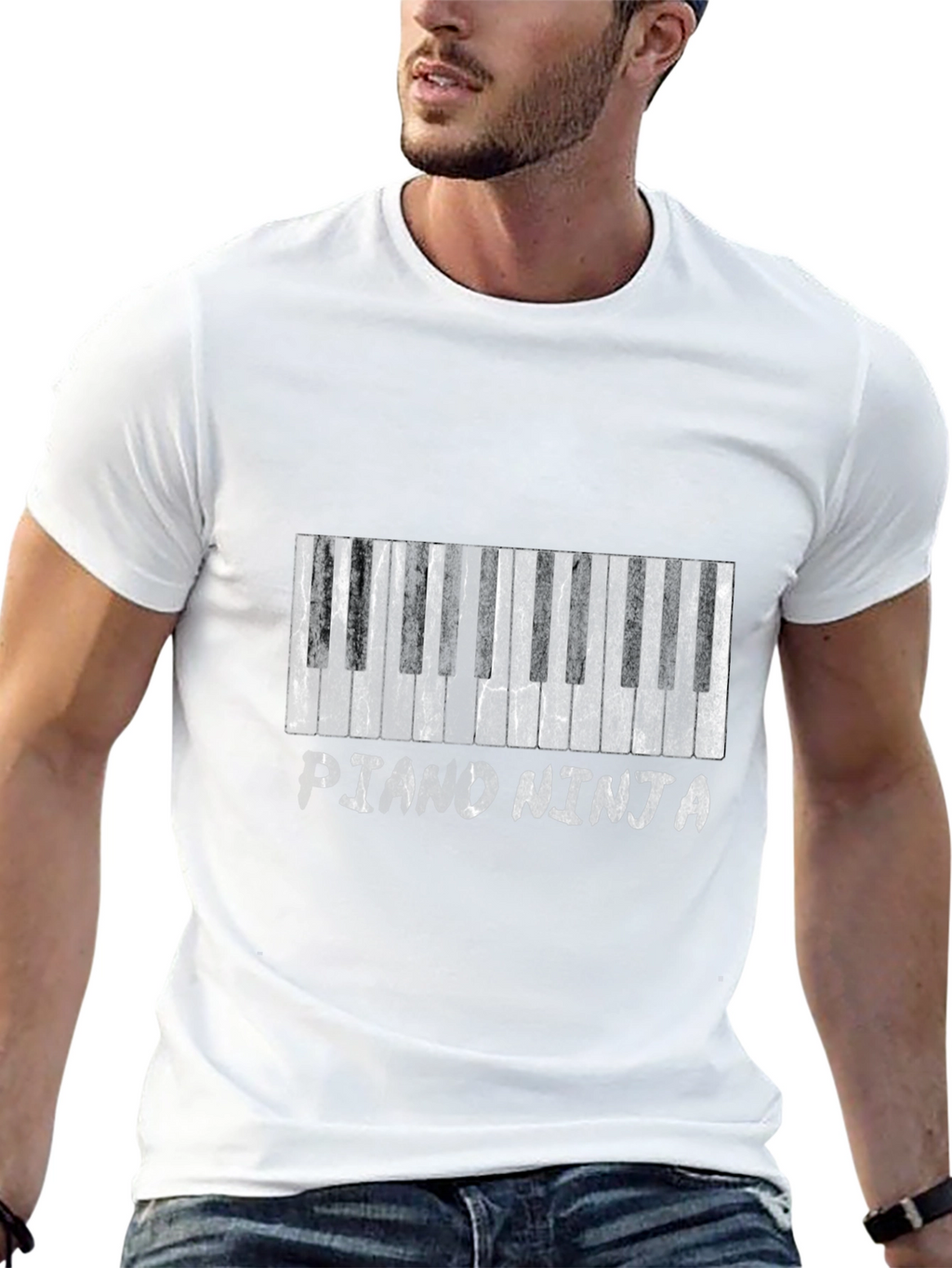Piano Ninja Graphic T-Shirt