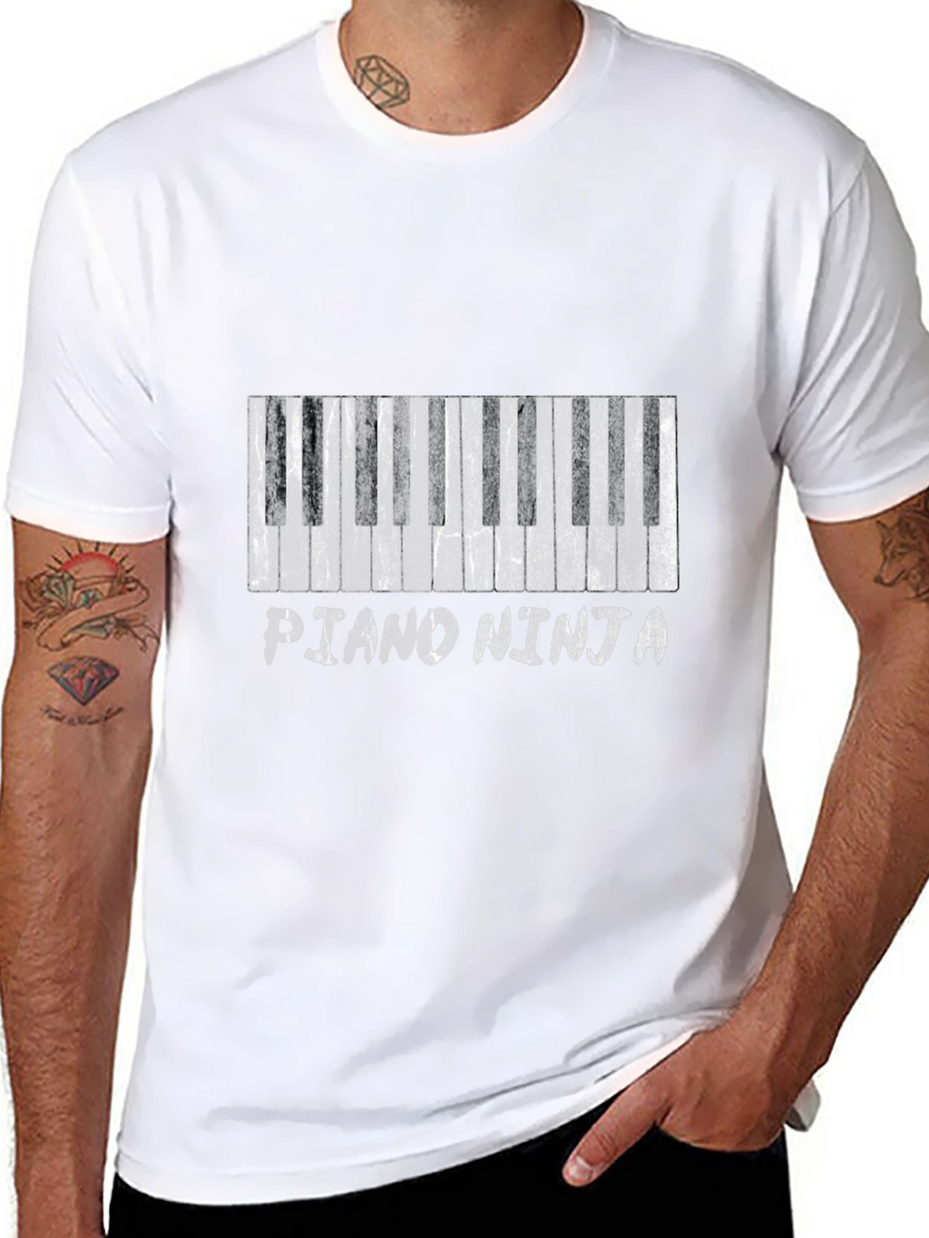 Piano Ninja Graphic T-Shirt