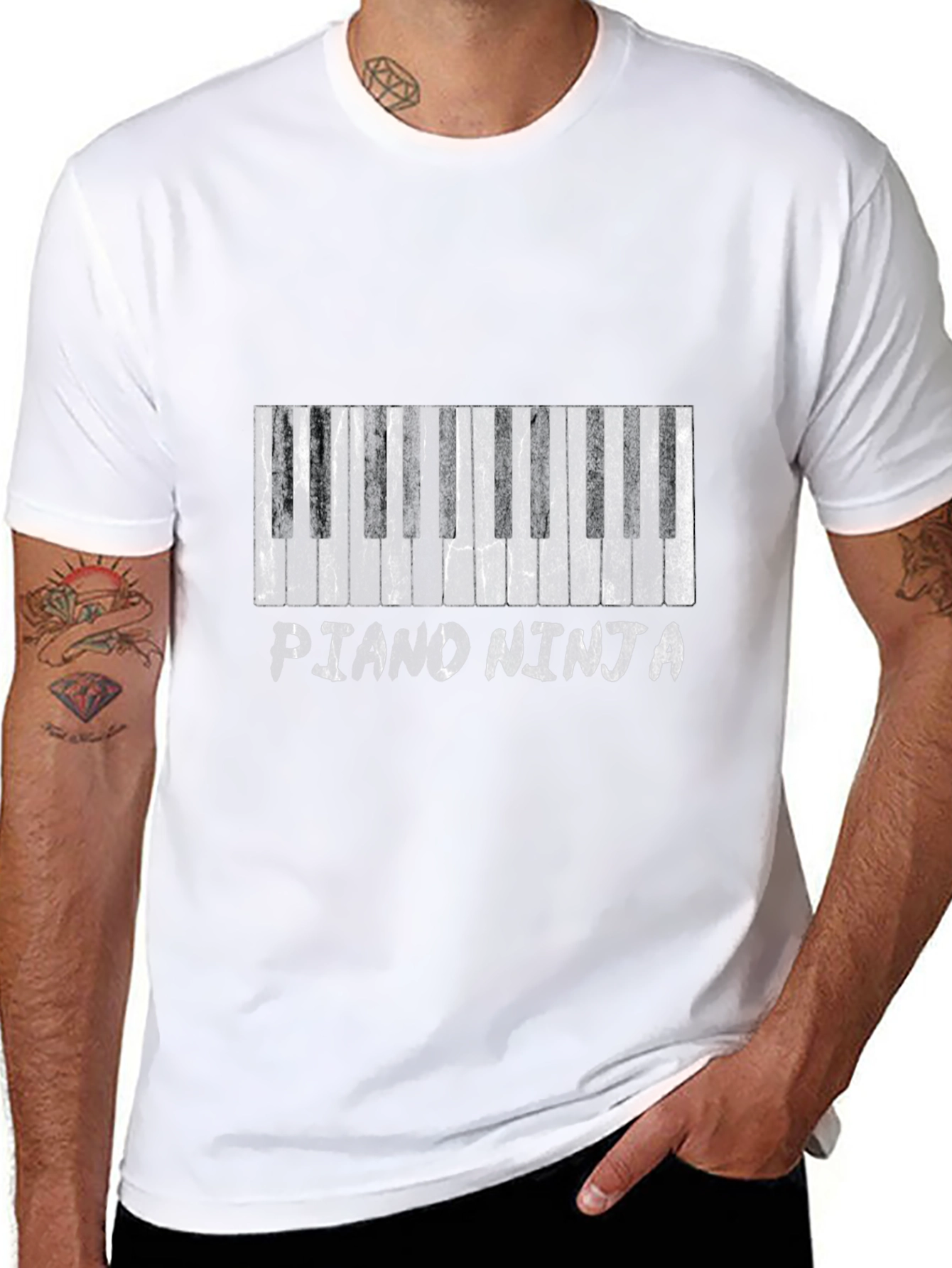 Piano Ninja Graphic T-Shirt