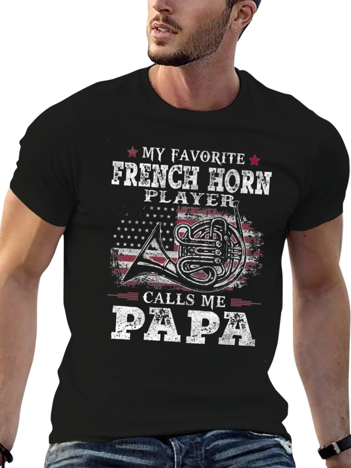 French Horn Player Papa T-Shirt