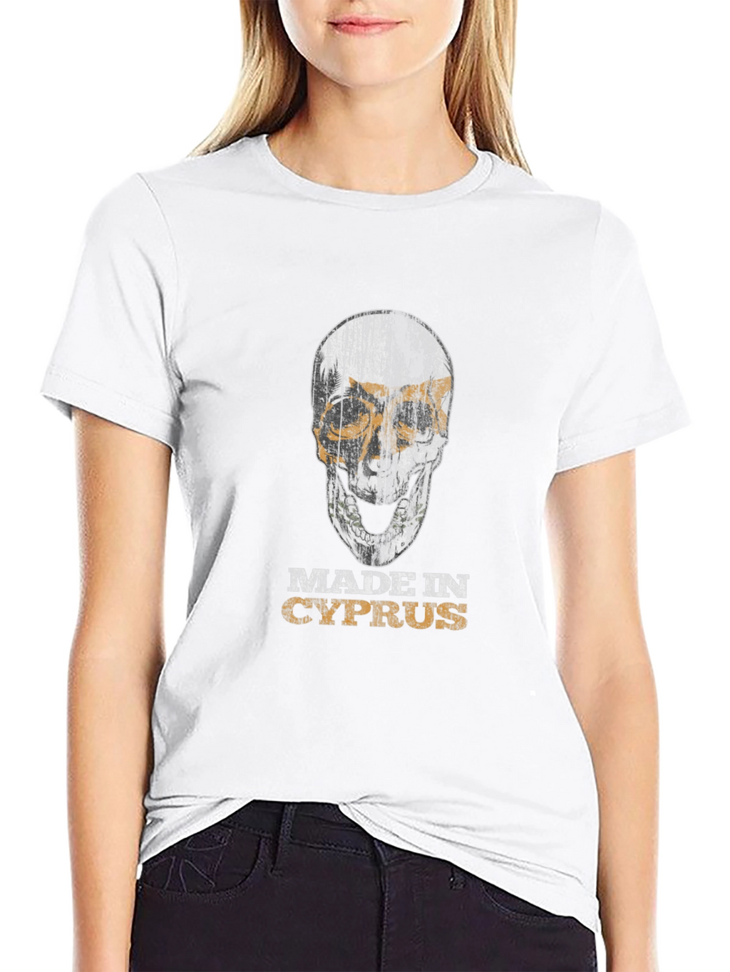Made in Cyprus Skull Graphic T-Shirt