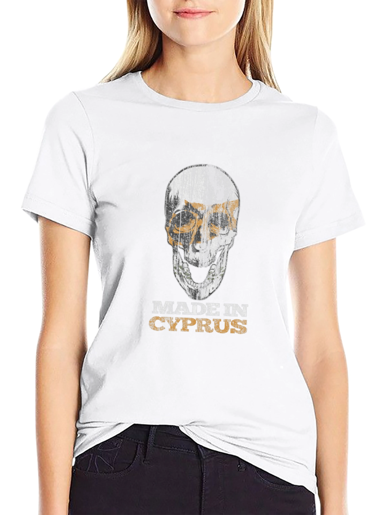Made in Cyprus Skull Graphic T-Shirt