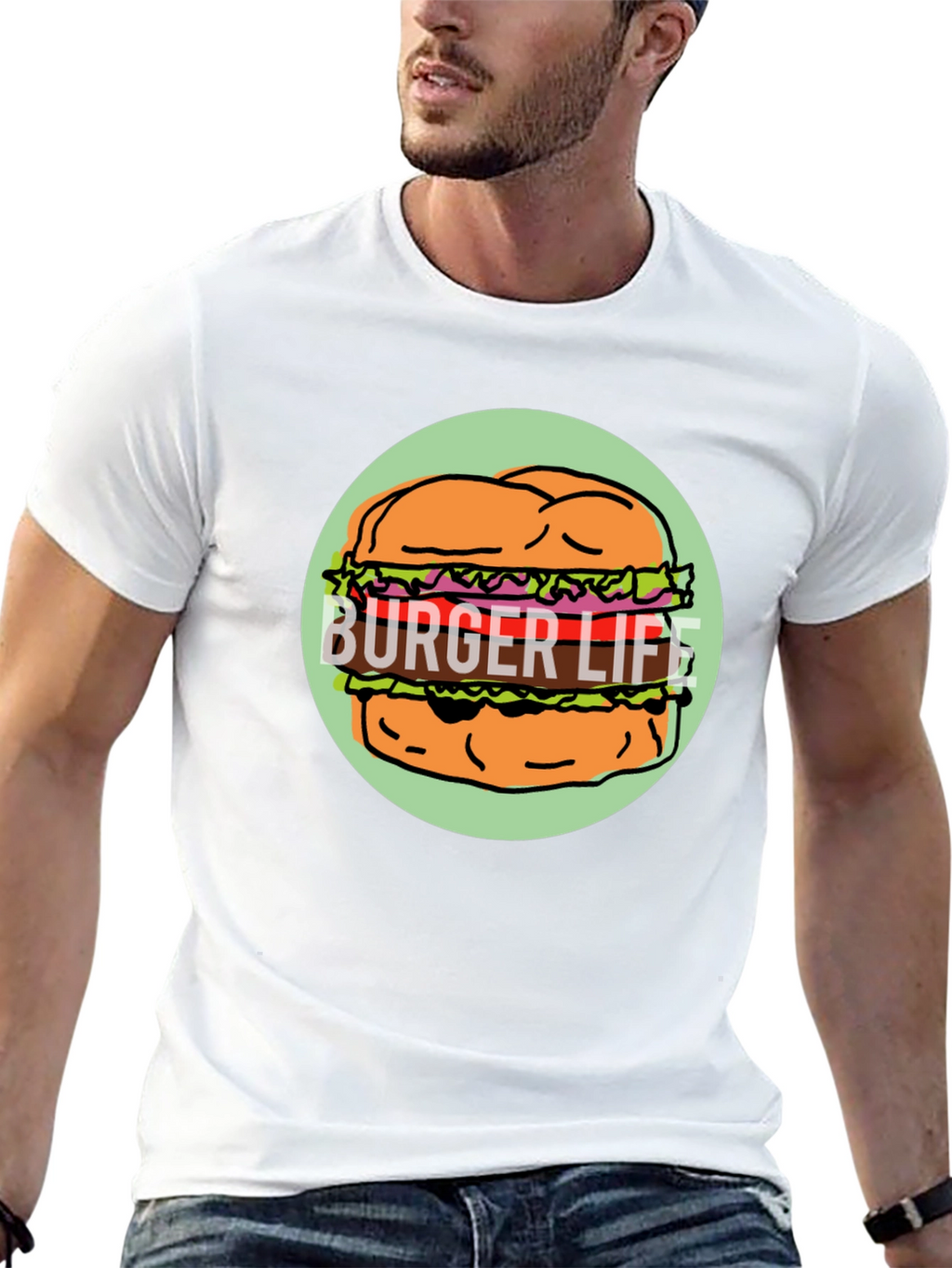 Burger Life Graphic Tee - Unisex Black T-Shirt