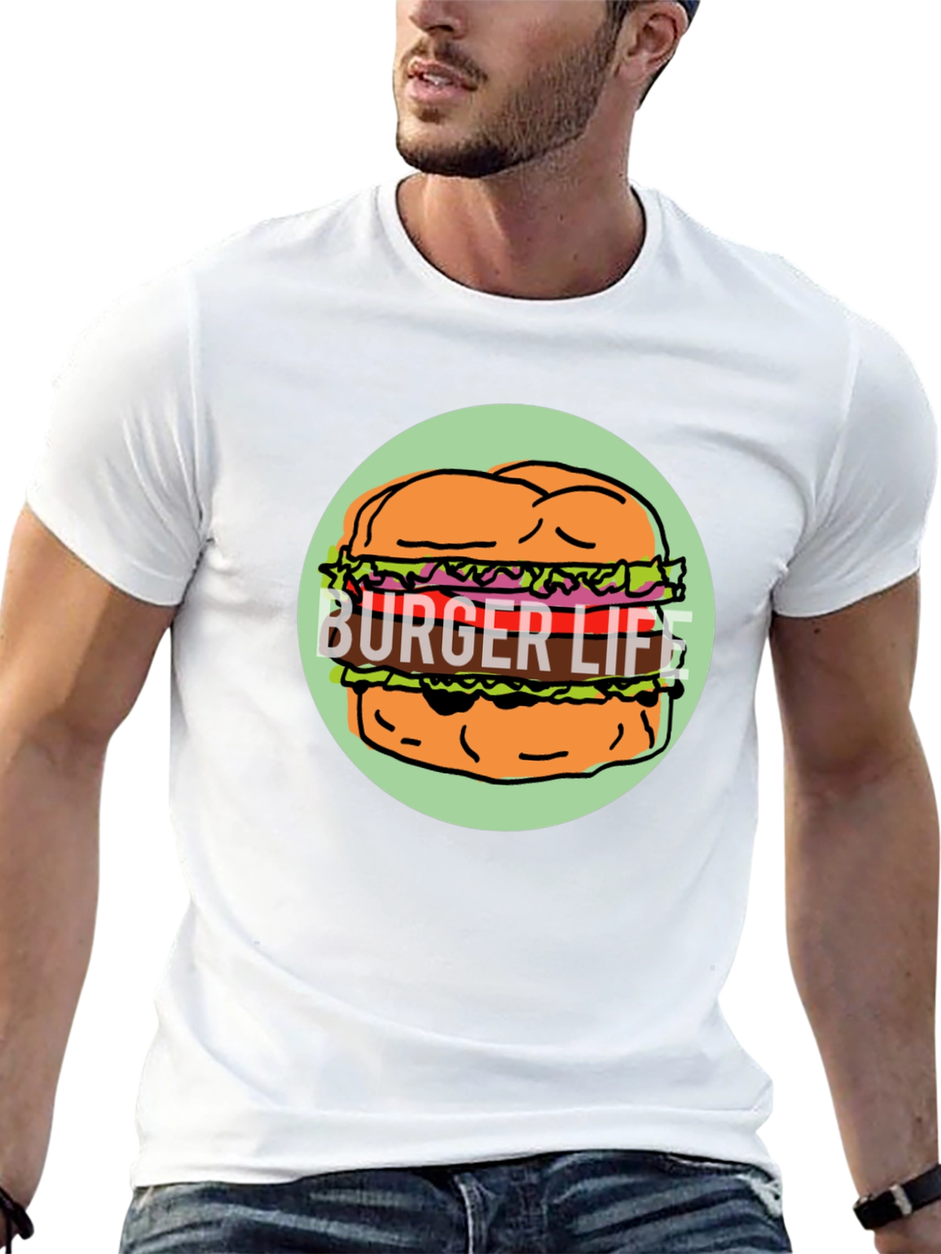 Burger Life Graphic Tee - Unisex Black T-Shirt