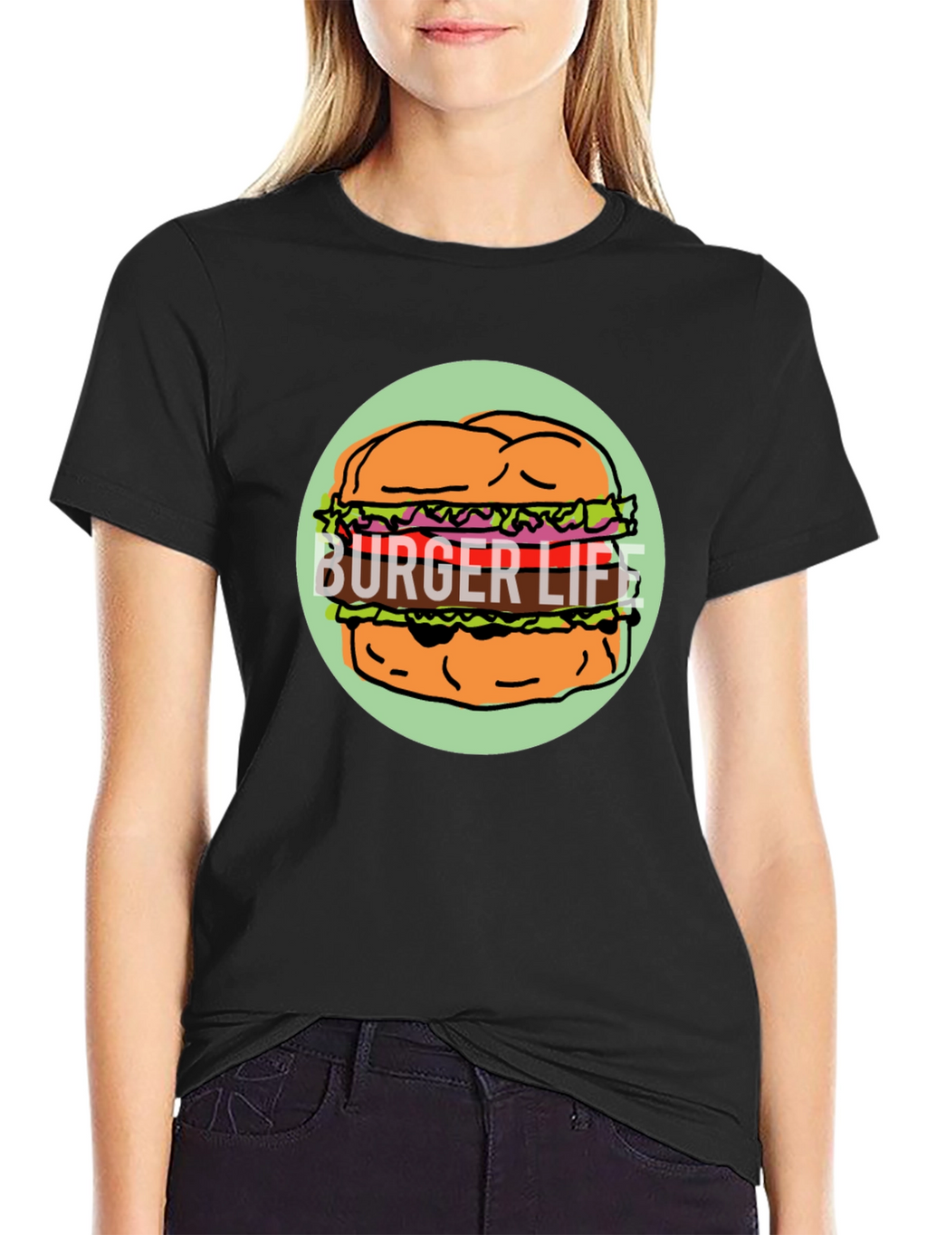 Burger Life Graphic Tee - Unisex Black T-Shirt