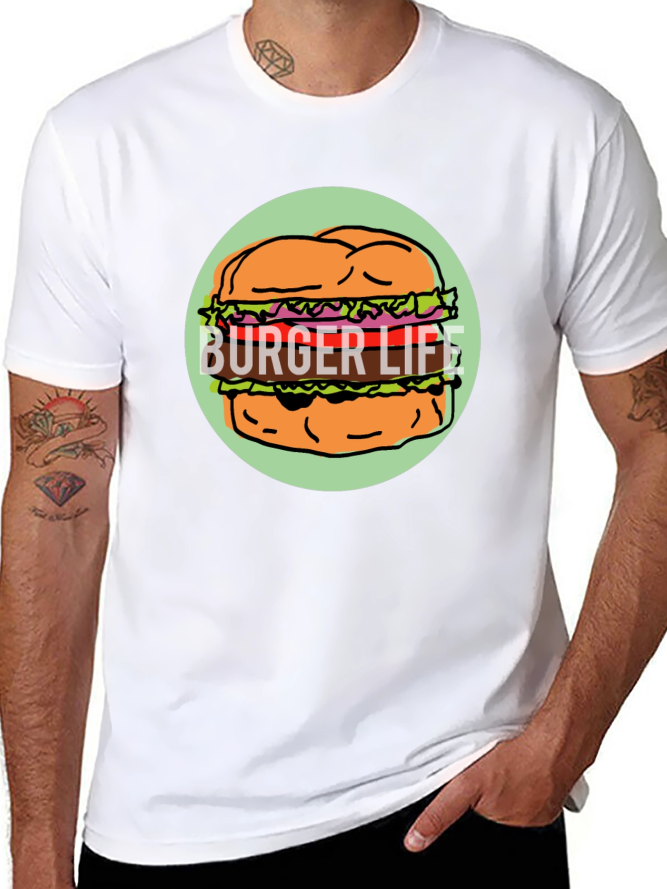 Burger Life Graphic Tee - Unisex Black T-Shirt