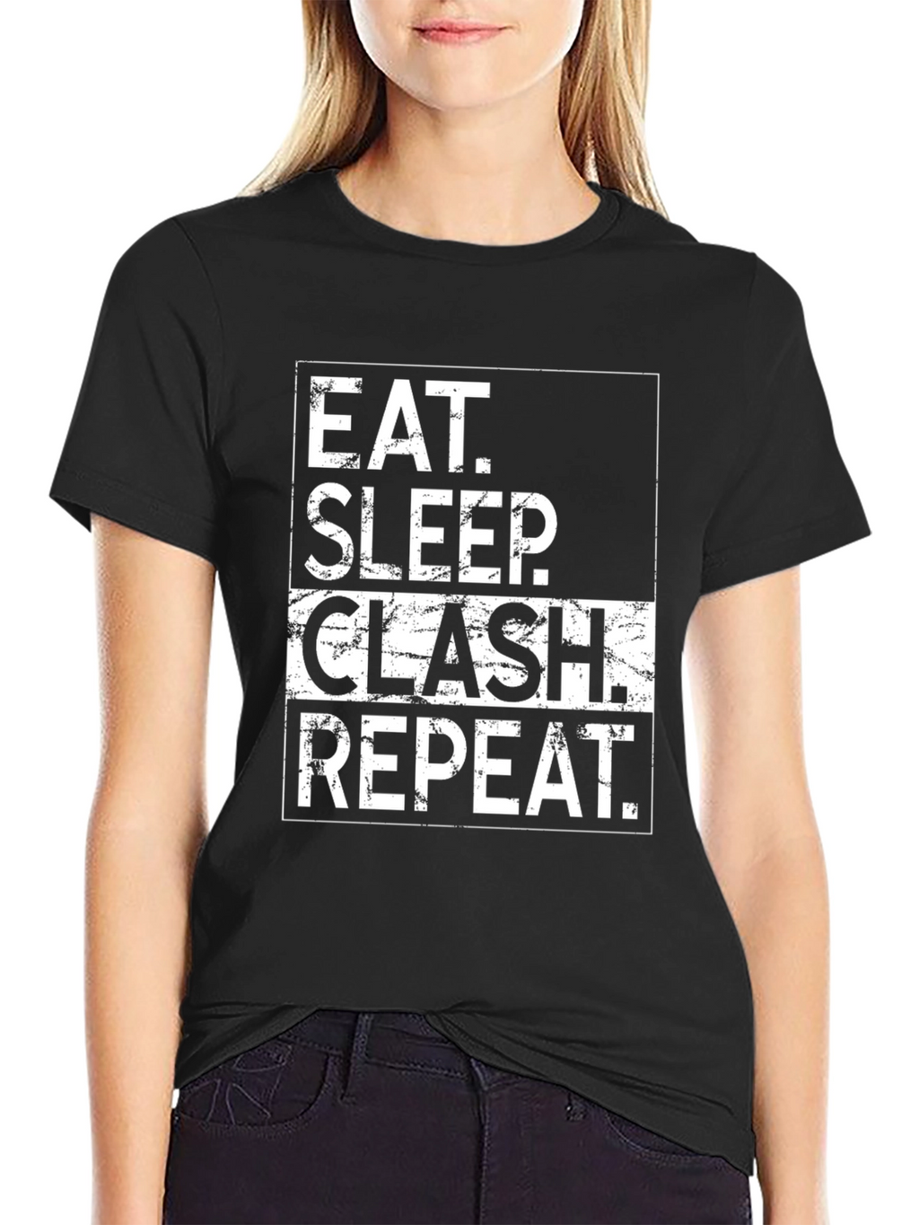 Eat Sleep Clash Repeat T-Shirt - Black Cotton Tee