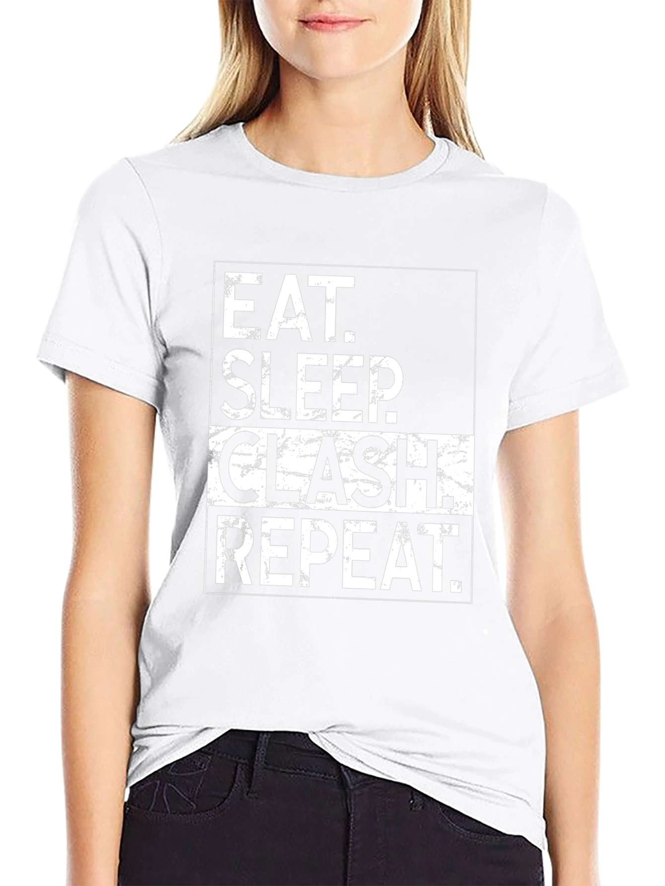Eat Sleep Clash Repeat T-Shirt - Black Cotton Tee