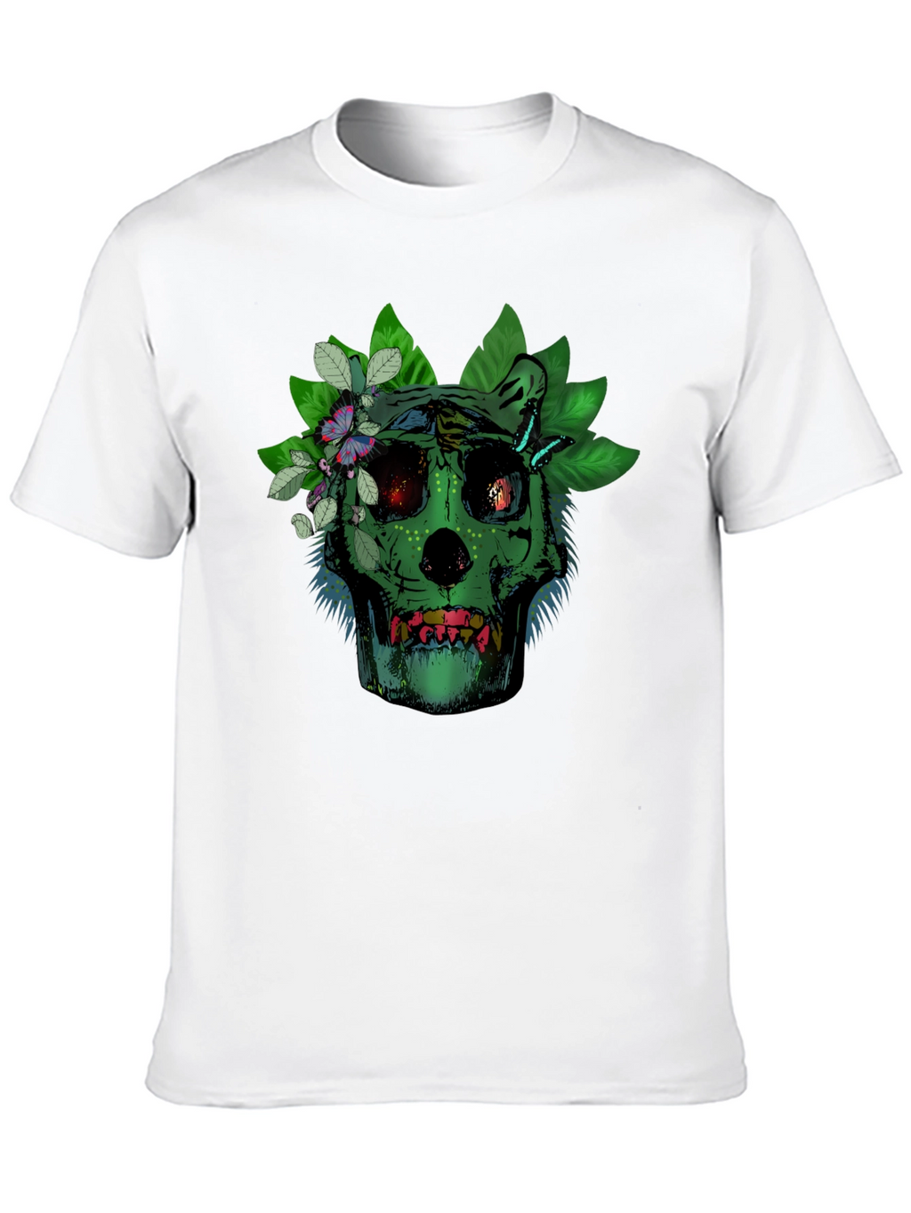 Green Skull Floral T-Shirt