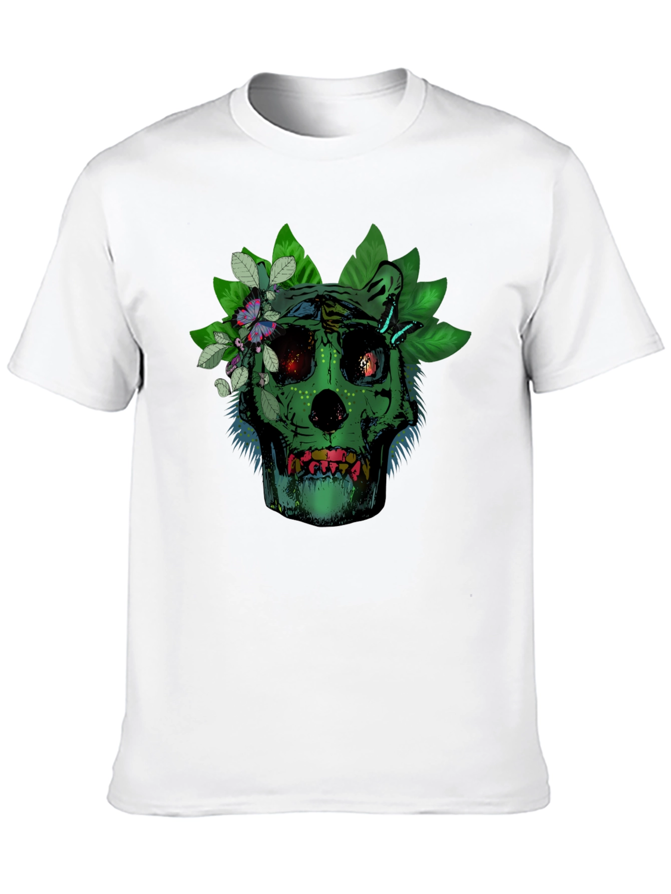 Green Skull Floral T-Shirt