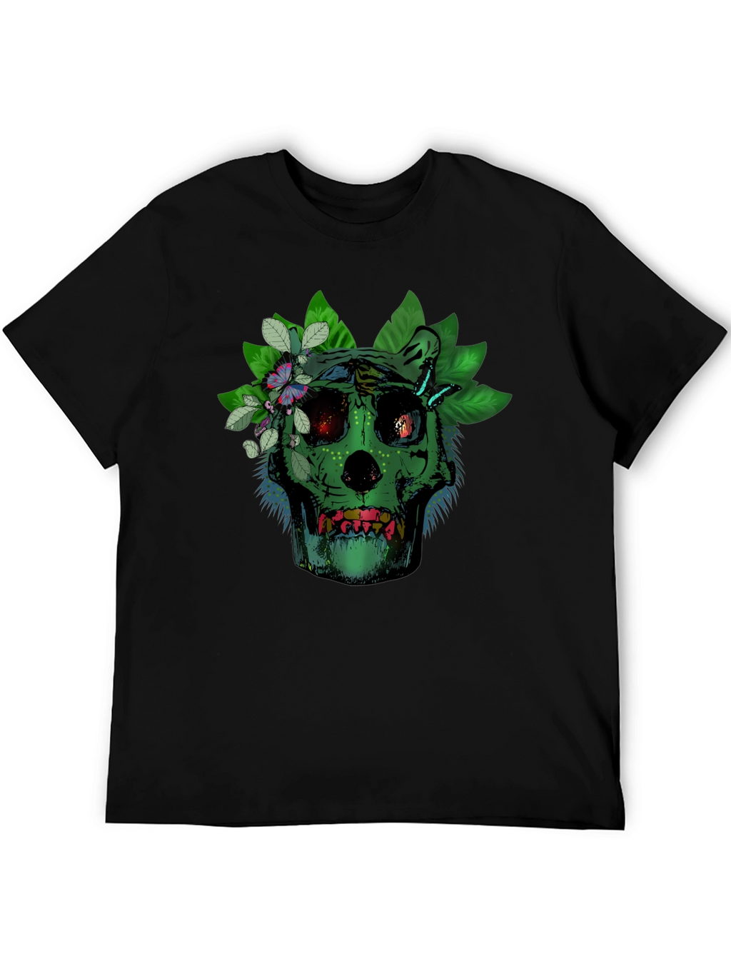 Green Skull Floral T-Shirt