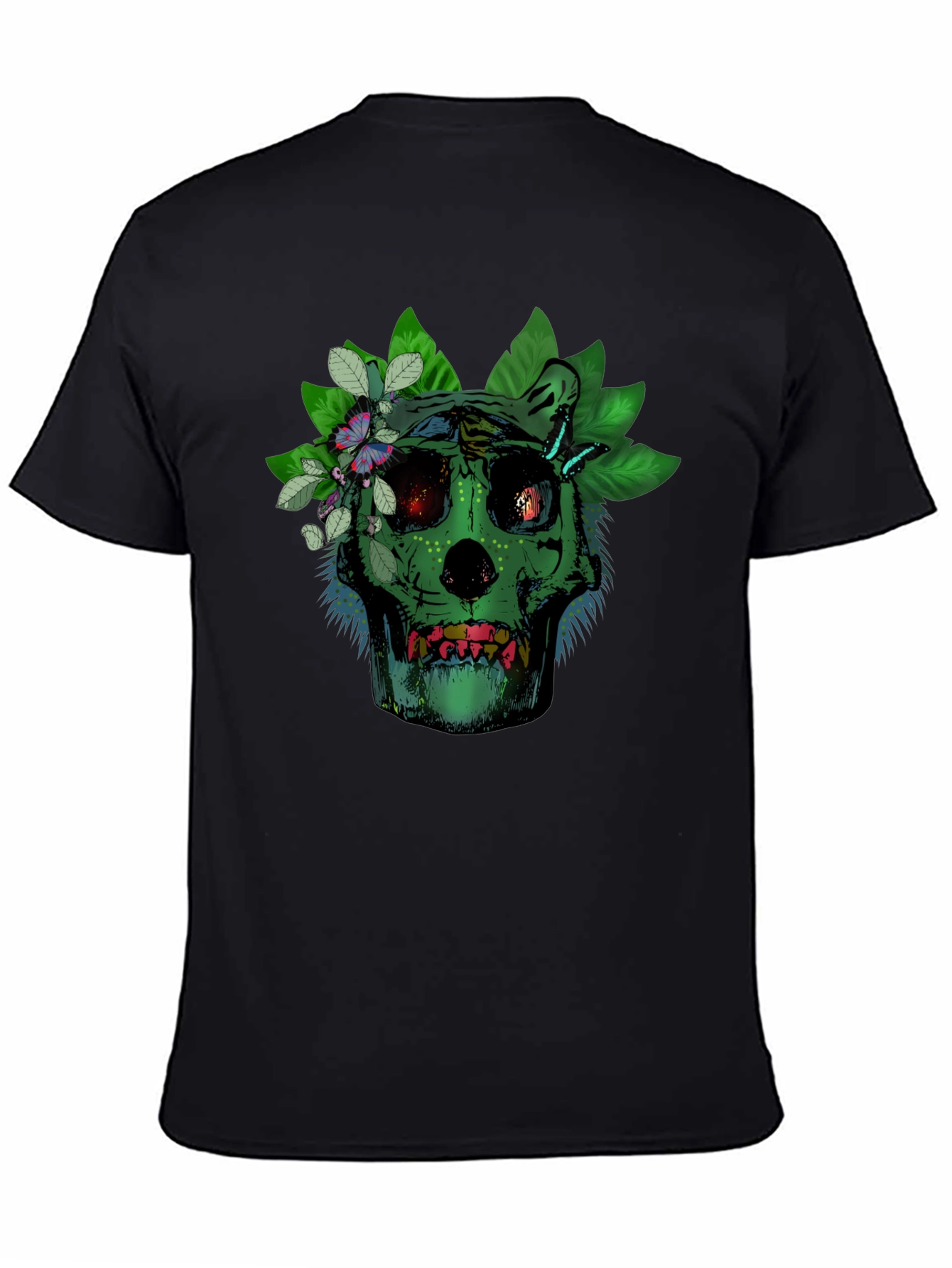 Green Skull Floral T-Shirt