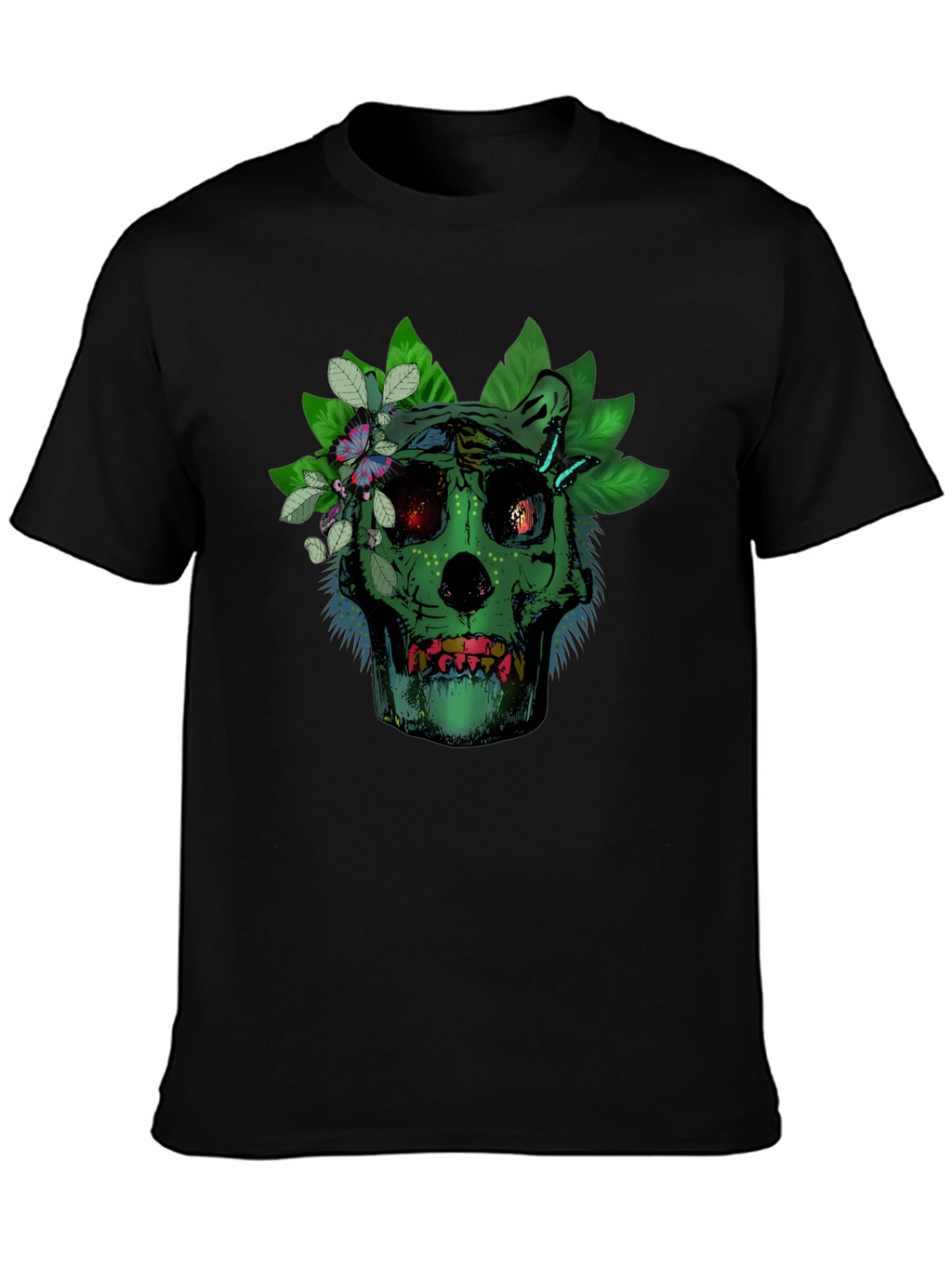 Green Skull Floral T-Shirt