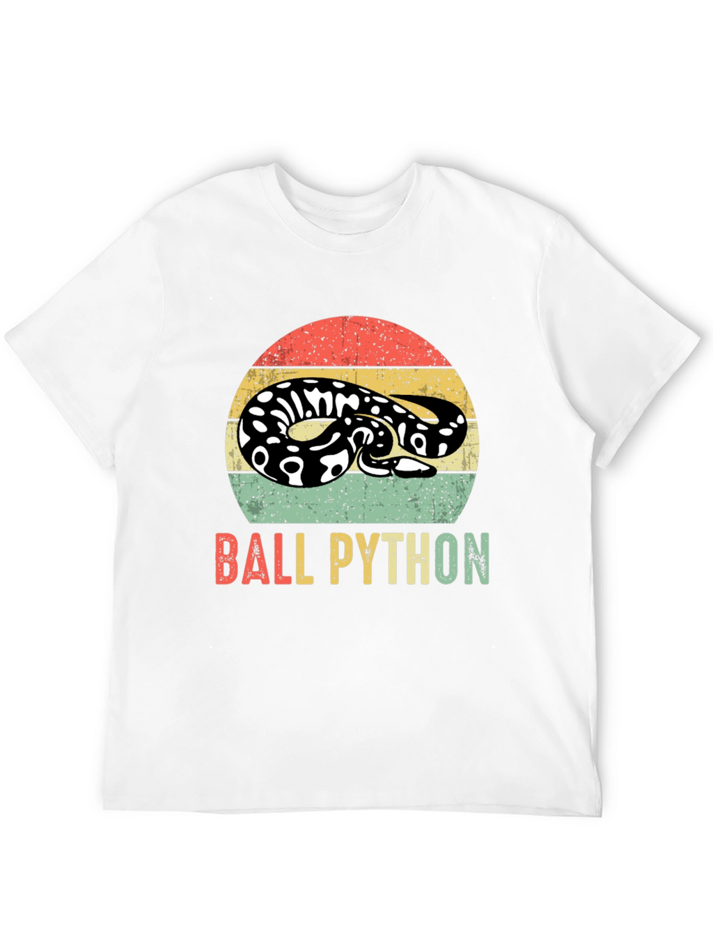 Retro Ball Python Graphic T-Shirt - Reptile Lover Tee