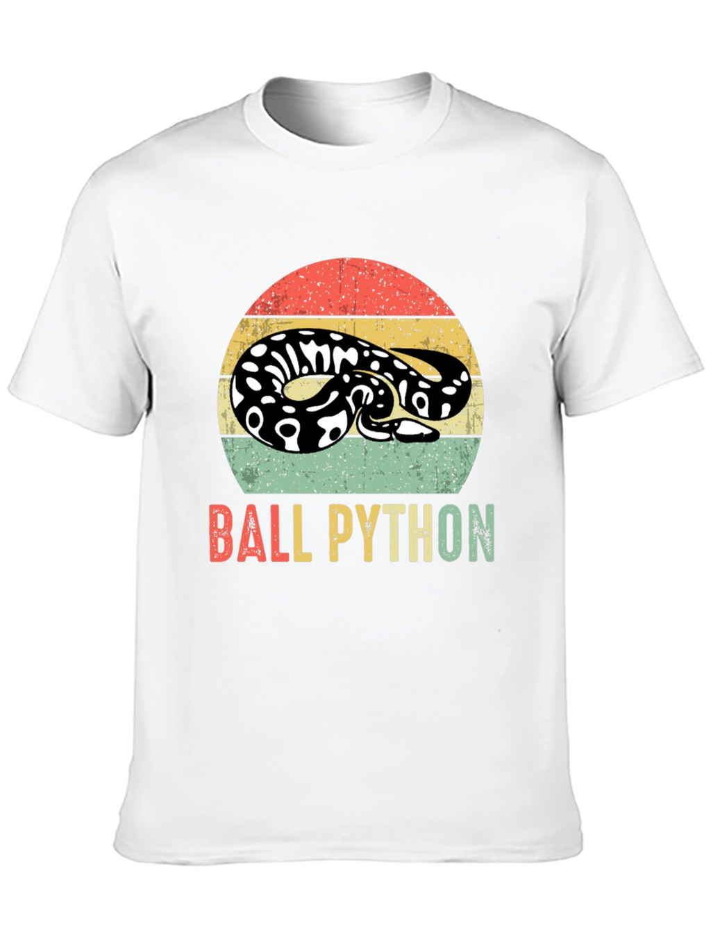 Retro Ball Python Graphic T-Shirt - Reptile Lover Tee