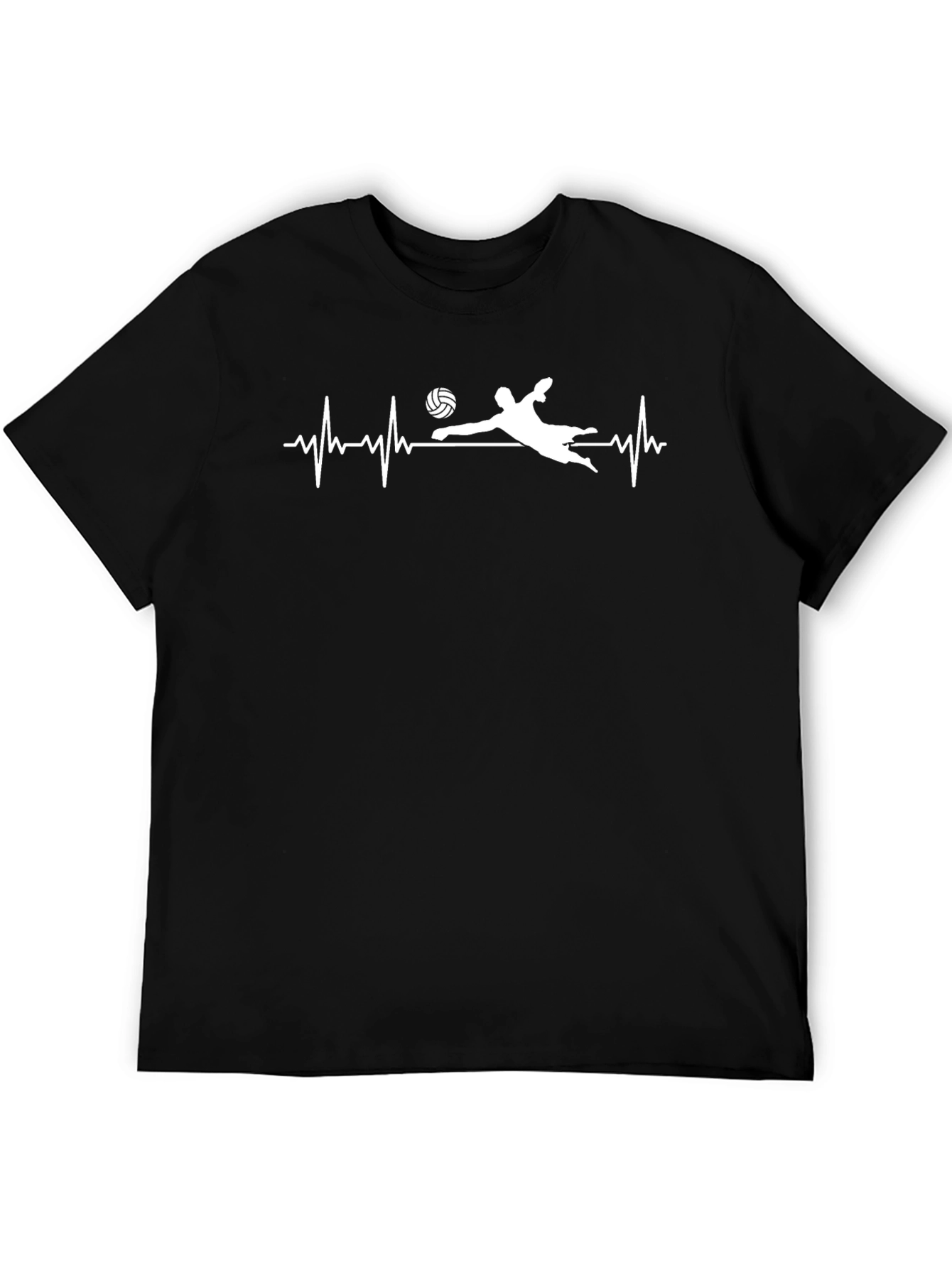 Volleyball Heartbeat T-Shirt - Sporty Graphic Tee
