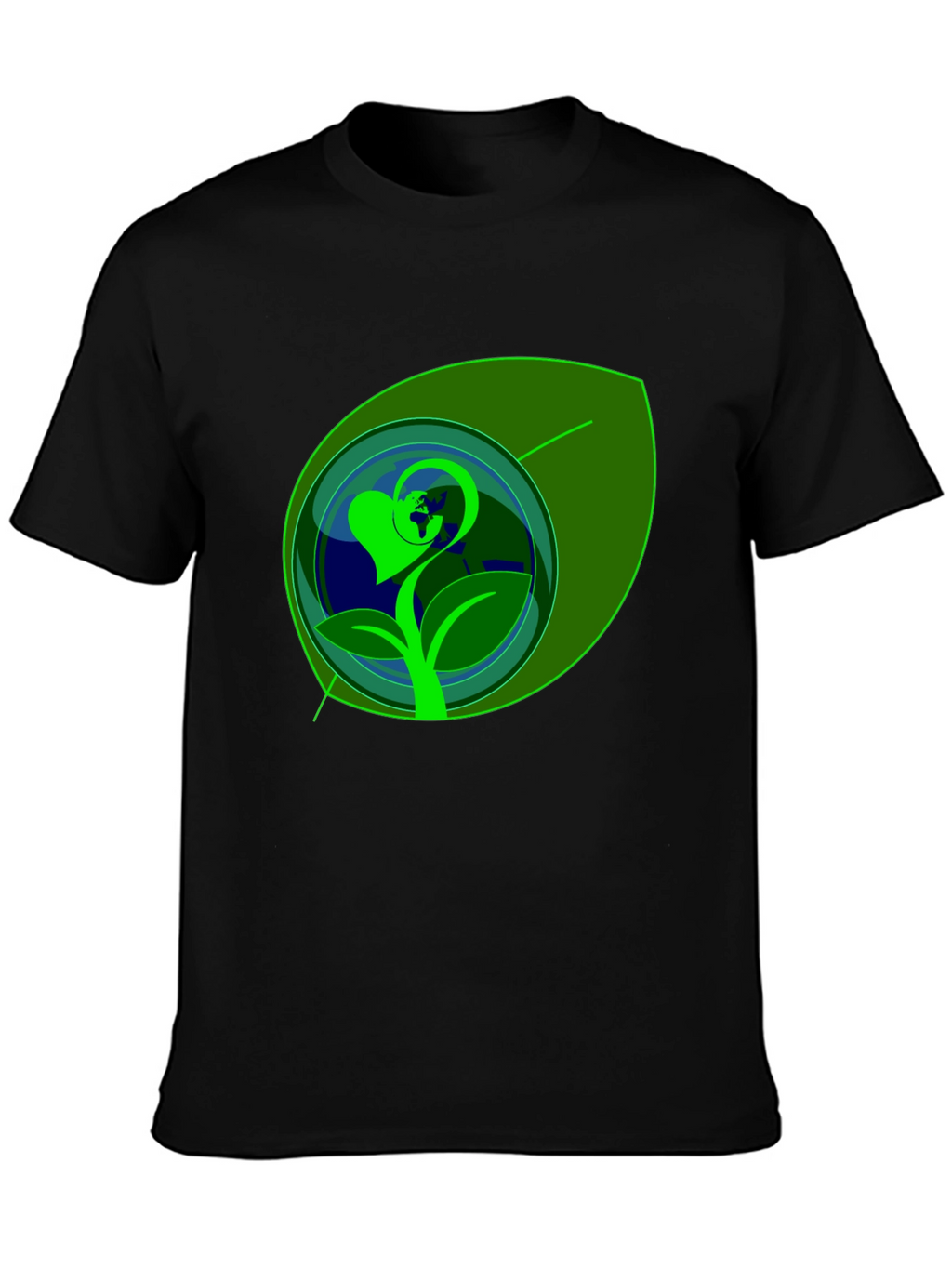 Eco-Friendly Earth Heart Graphic Tee