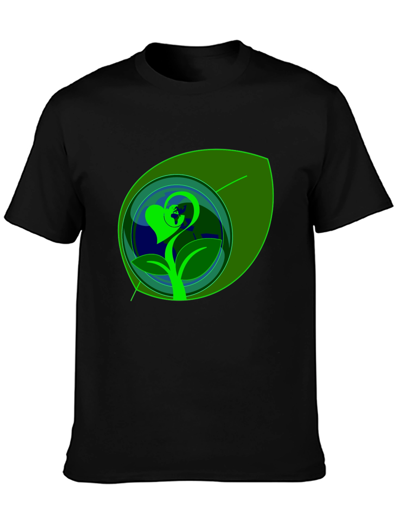 Eco-Friendly Earth Heart Graphic Tee