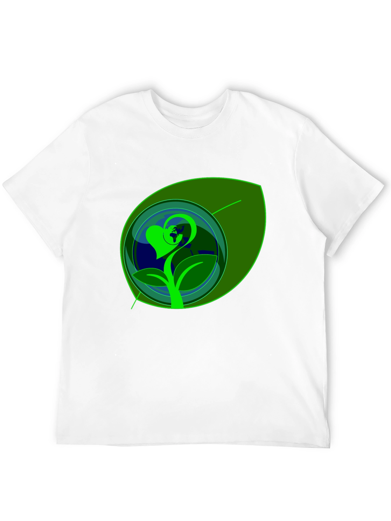 Eco-Friendly Earth Heart Graphic Tee