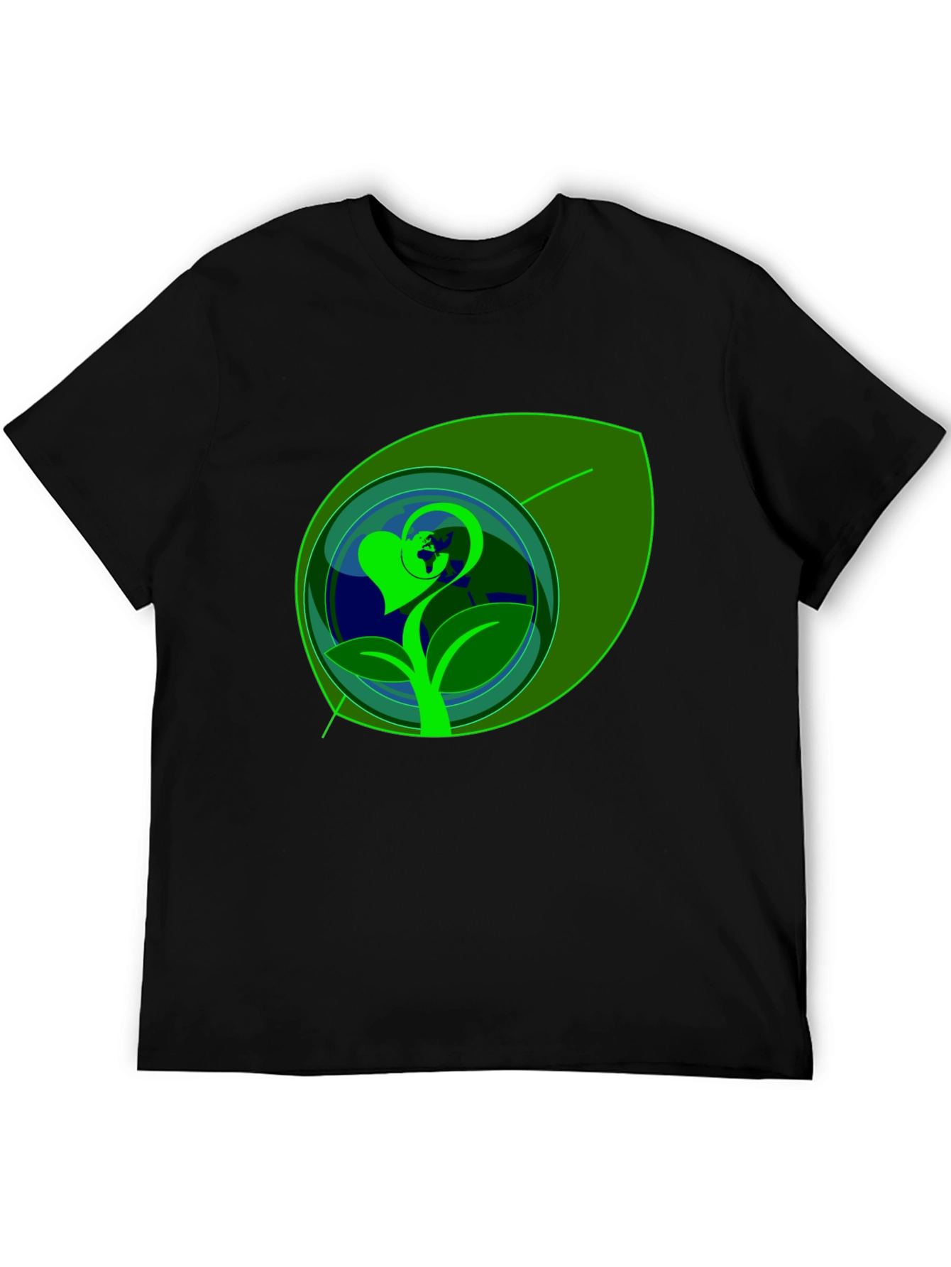 Eco-Friendly Earth Heart Graphic Tee