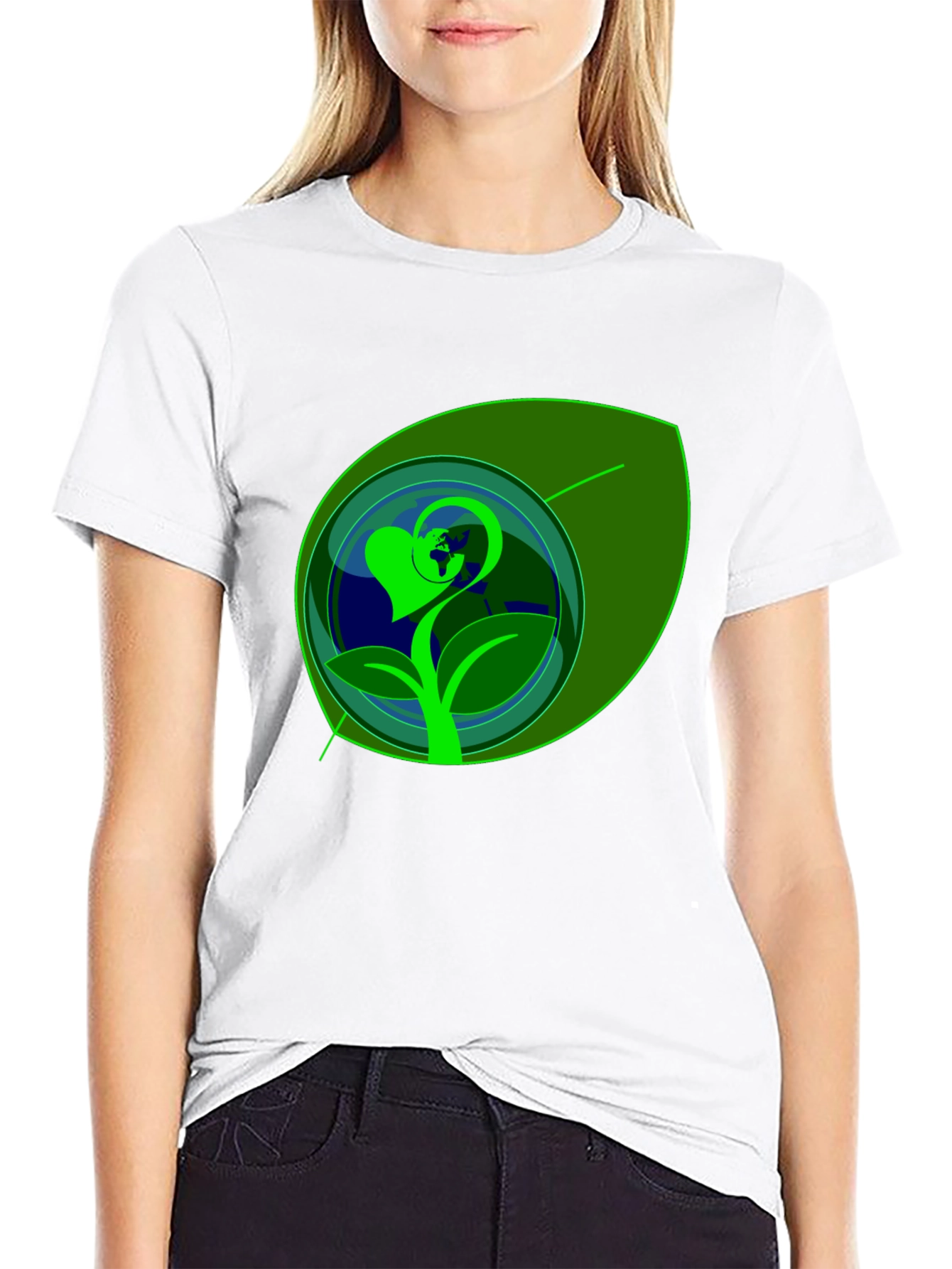 Eco-Friendly Earth Heart Graphic Tee