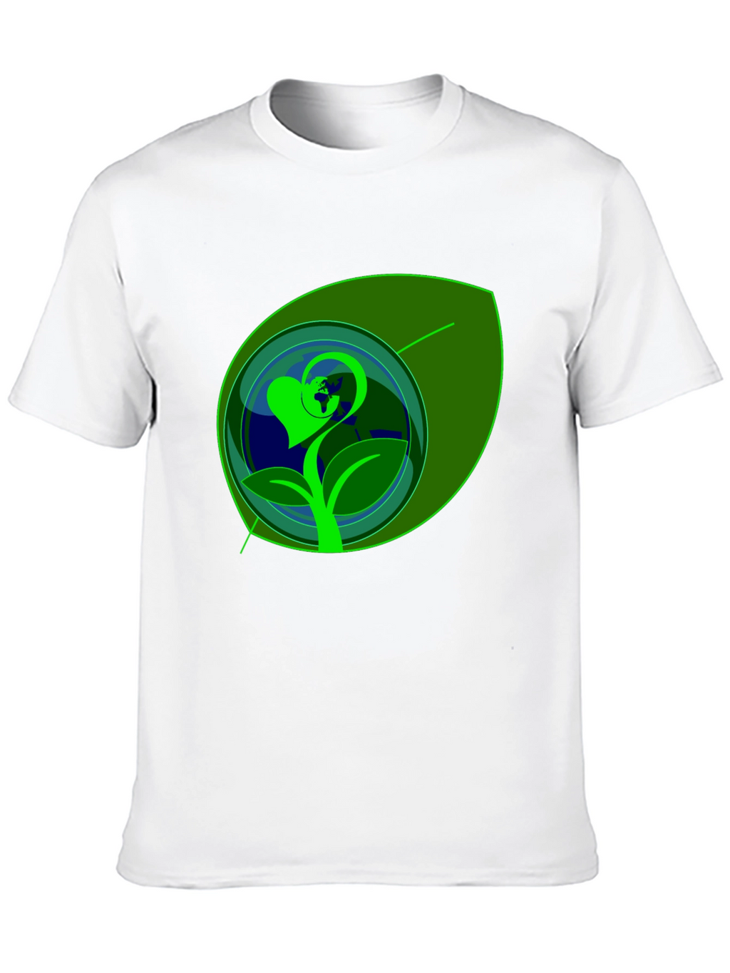 Eco-Friendly Earth Heart Graphic Tee