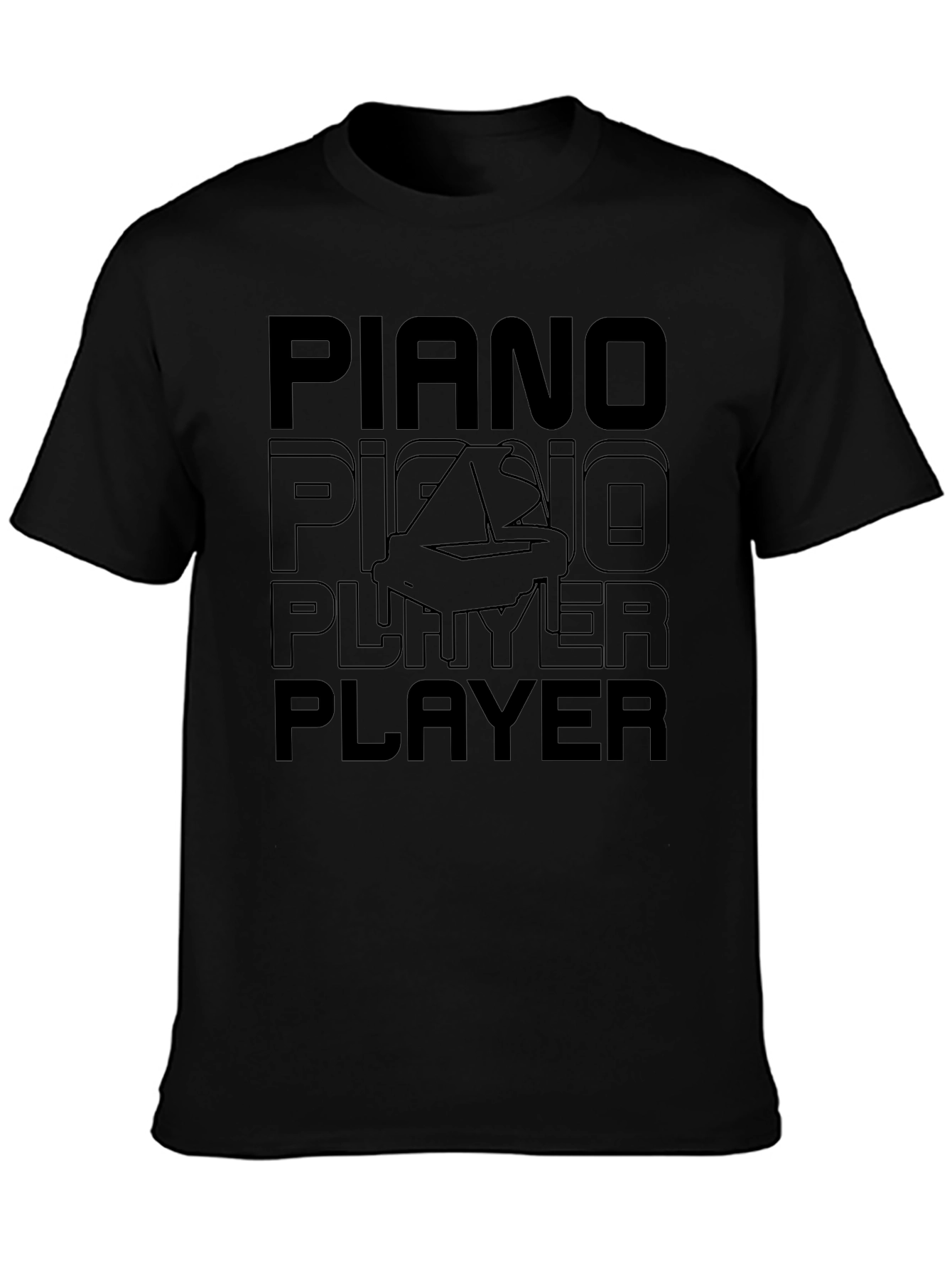 Piano Player Black T-Shirt