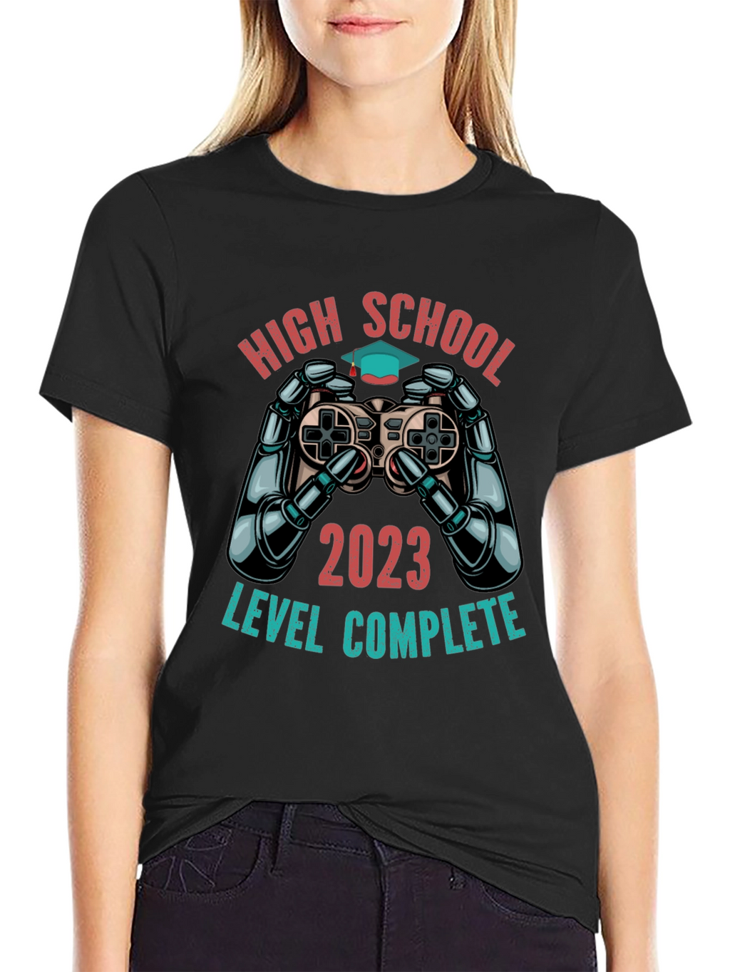 High School Graduation 2023 T-Shirt - Level Complete Gamer