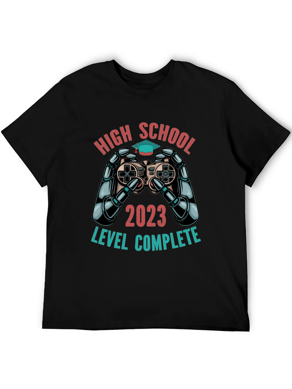 High School Graduation 2023 T-Shirt - Level Complete Gamer