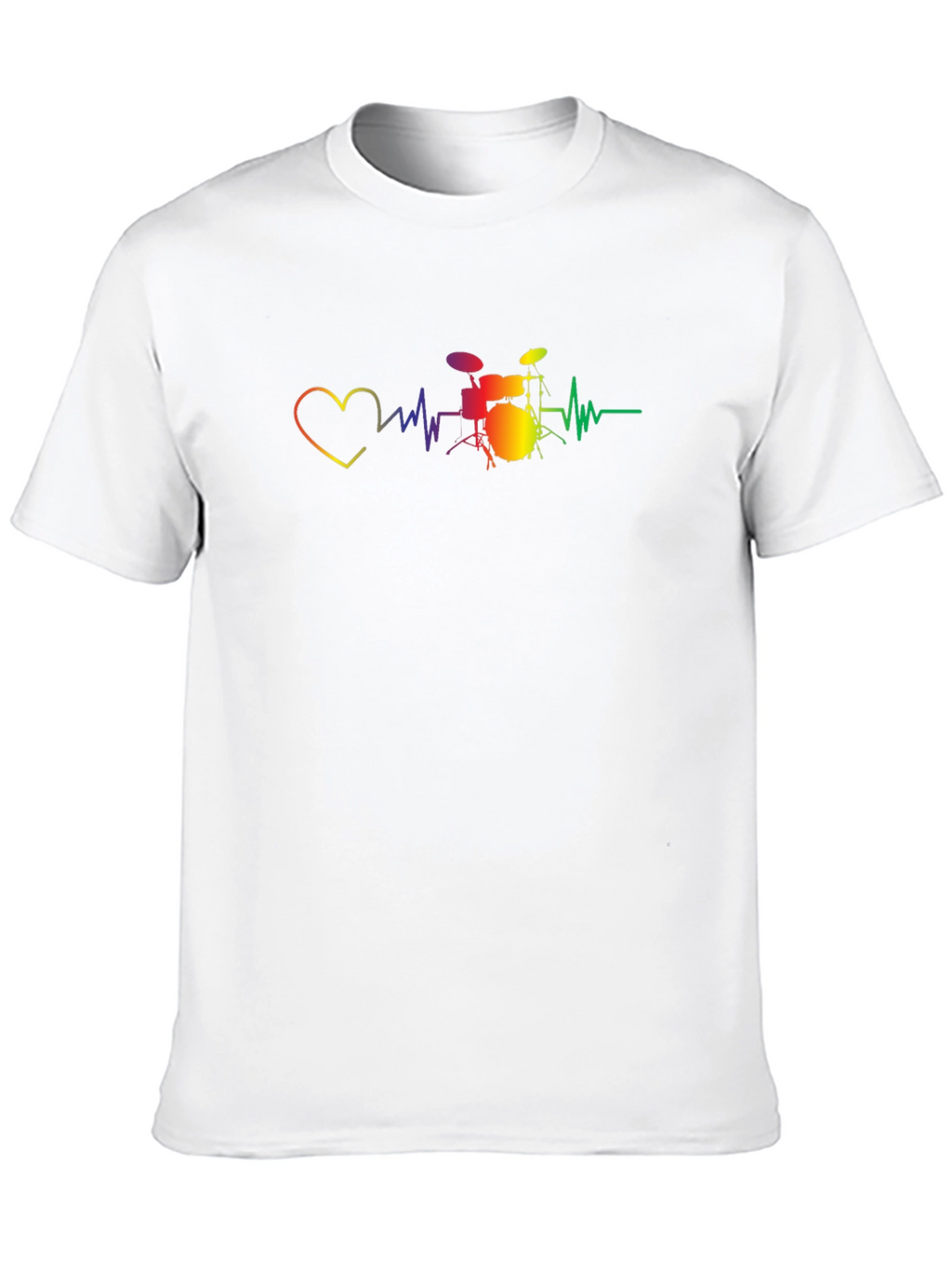 Drum Heartbeat Graphic Tee - Music Lovers T-Shirt