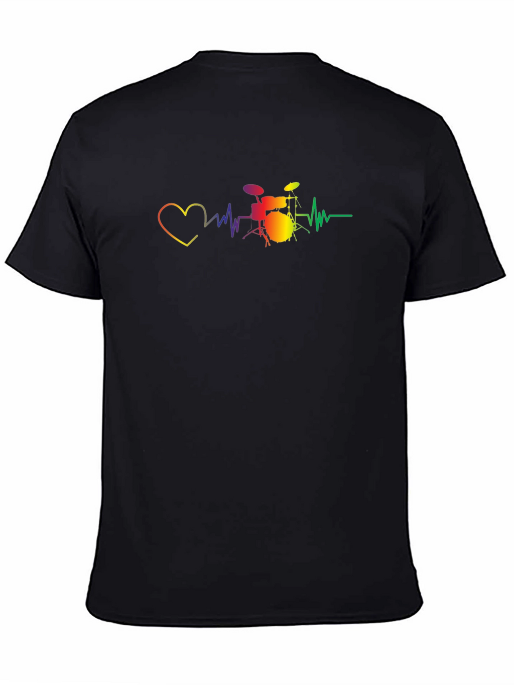 Drum Heartbeat Graphic Tee - Music Lovers T-Shirt