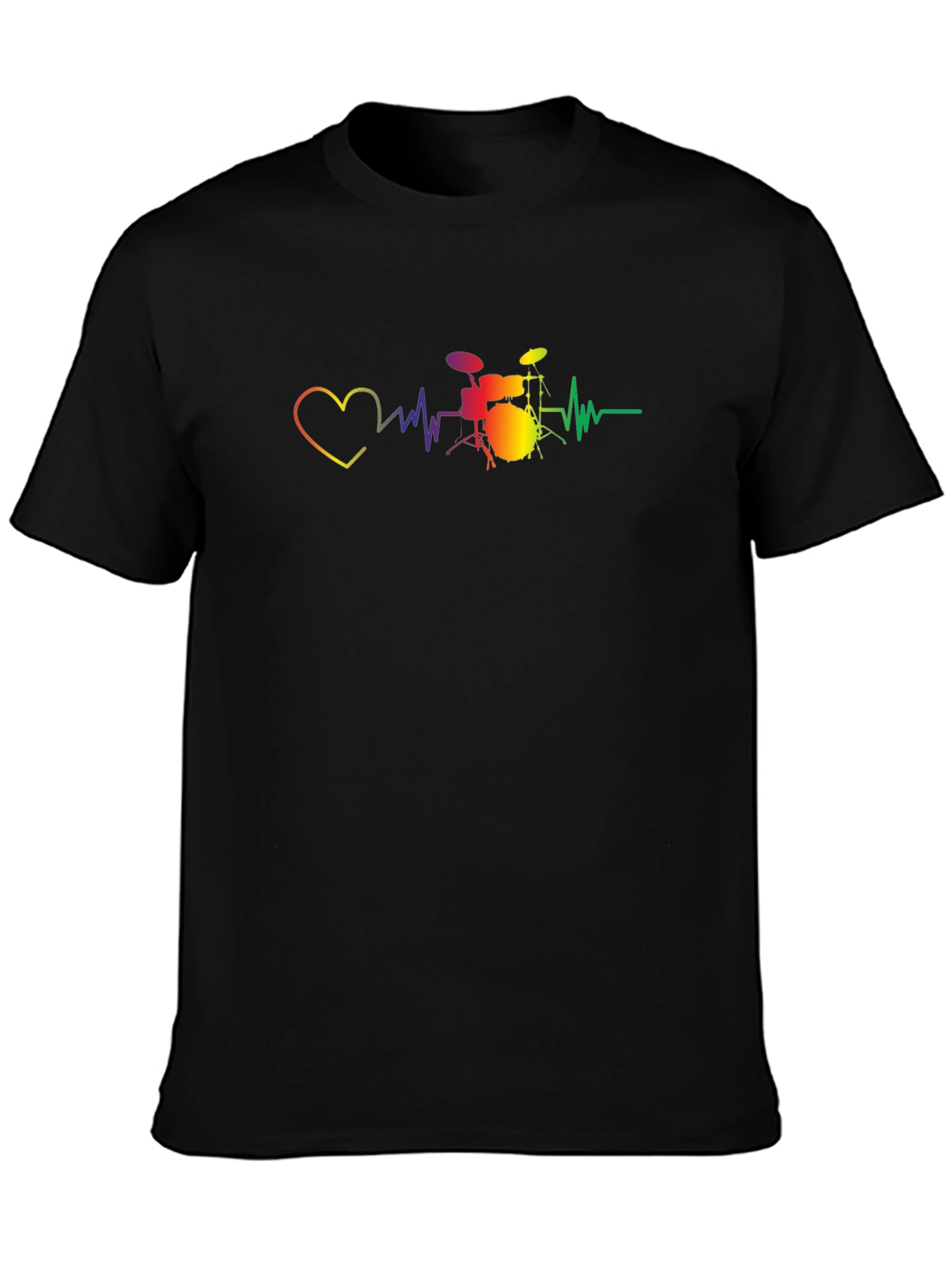 Drum Heartbeat Graphic Tee - Music Lovers T-Shirt