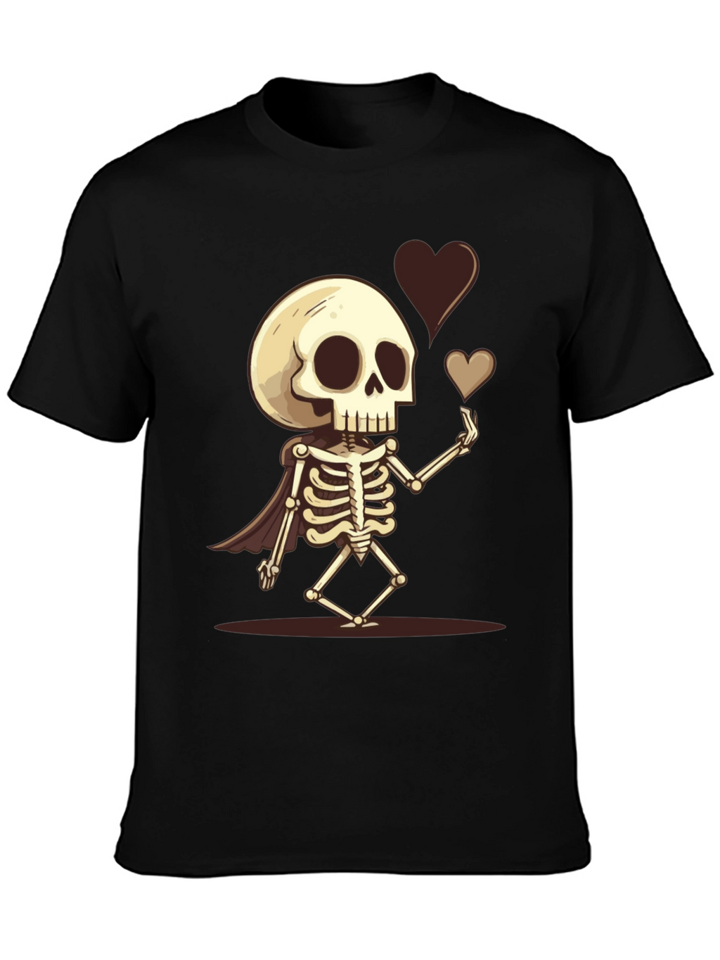 Skeleton Love T-Shirt - Heart Design Tee