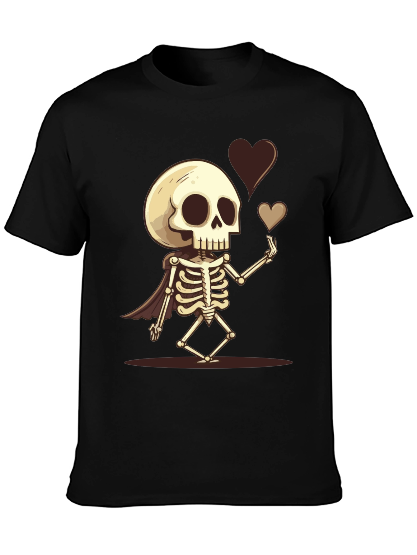 Skeleton Love T-Shirt - Heart Design Tee