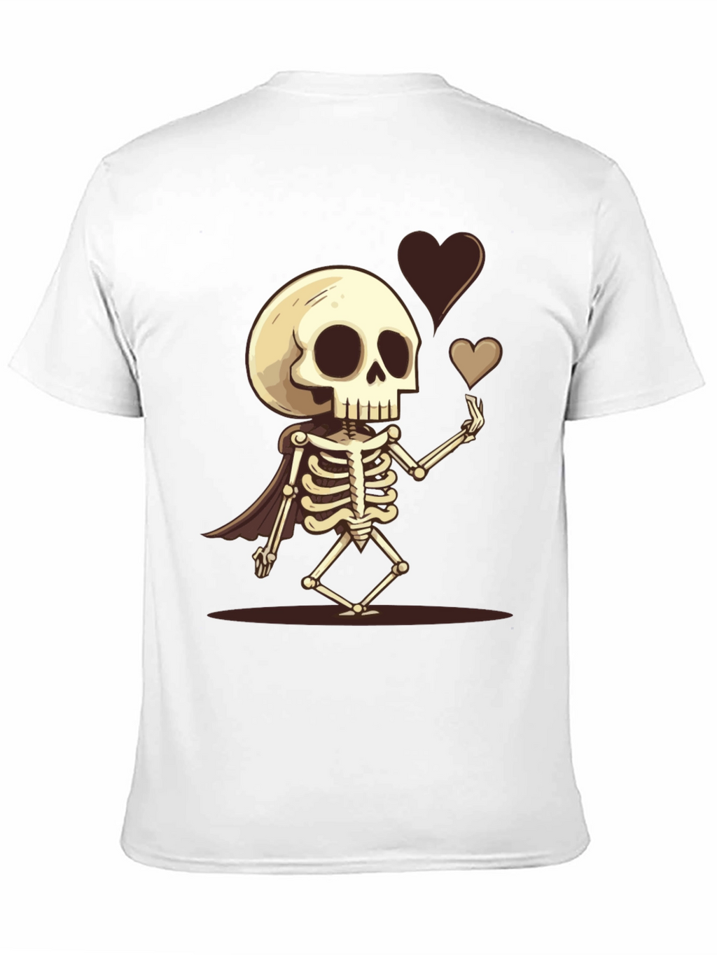 Skeleton Love T-Shirt - Heart Design Tee