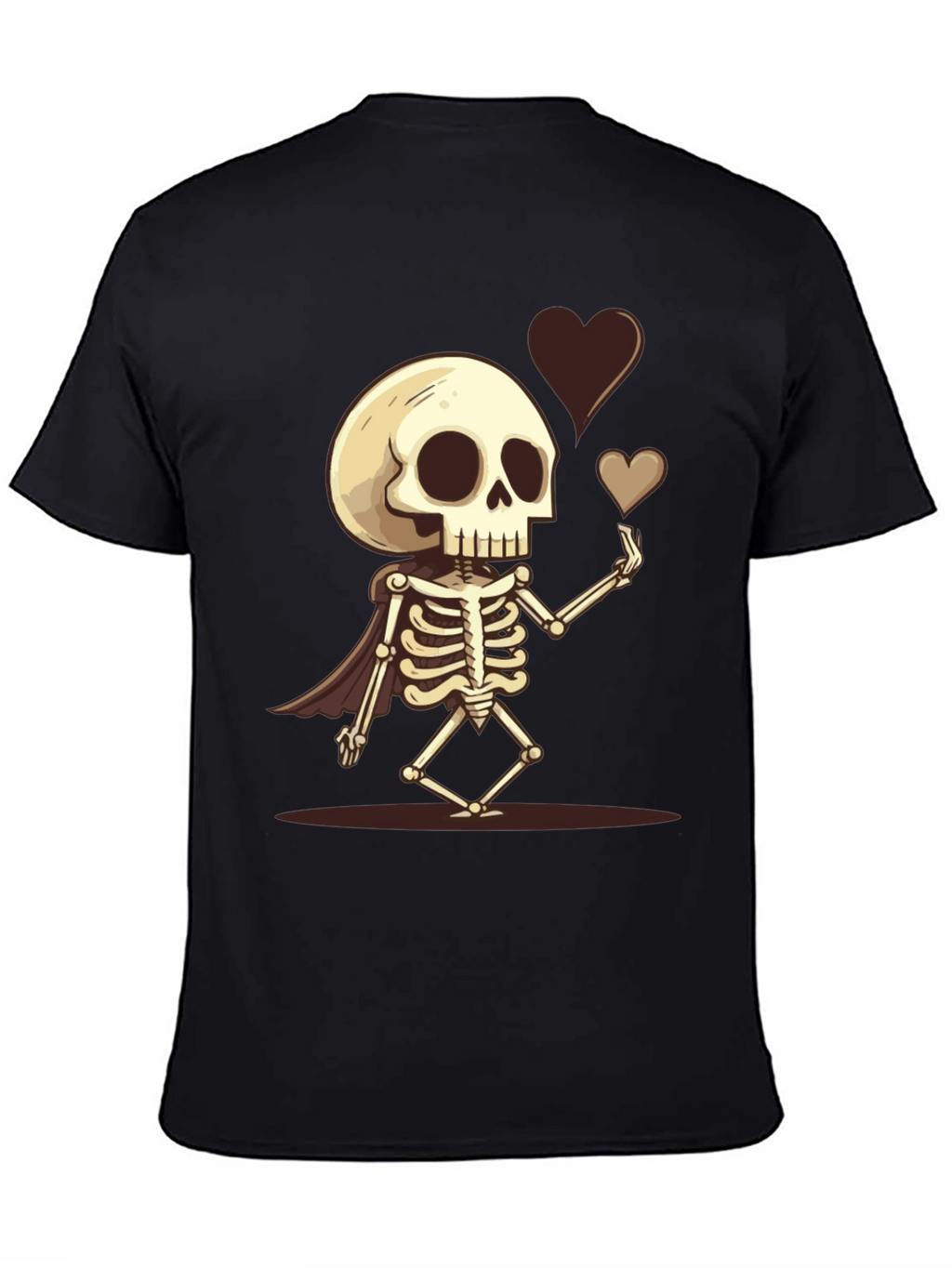 Skeleton Love T-Shirt - Heart Design Tee