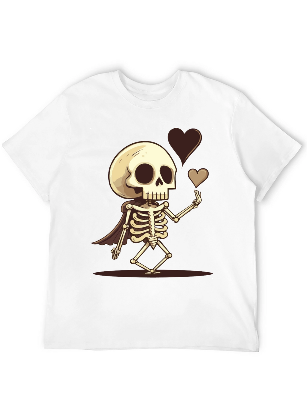 Skeleton Love T-Shirt - Heart Design Tee
