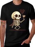 Skeleton Love T-Shirt - Heart Design Tee