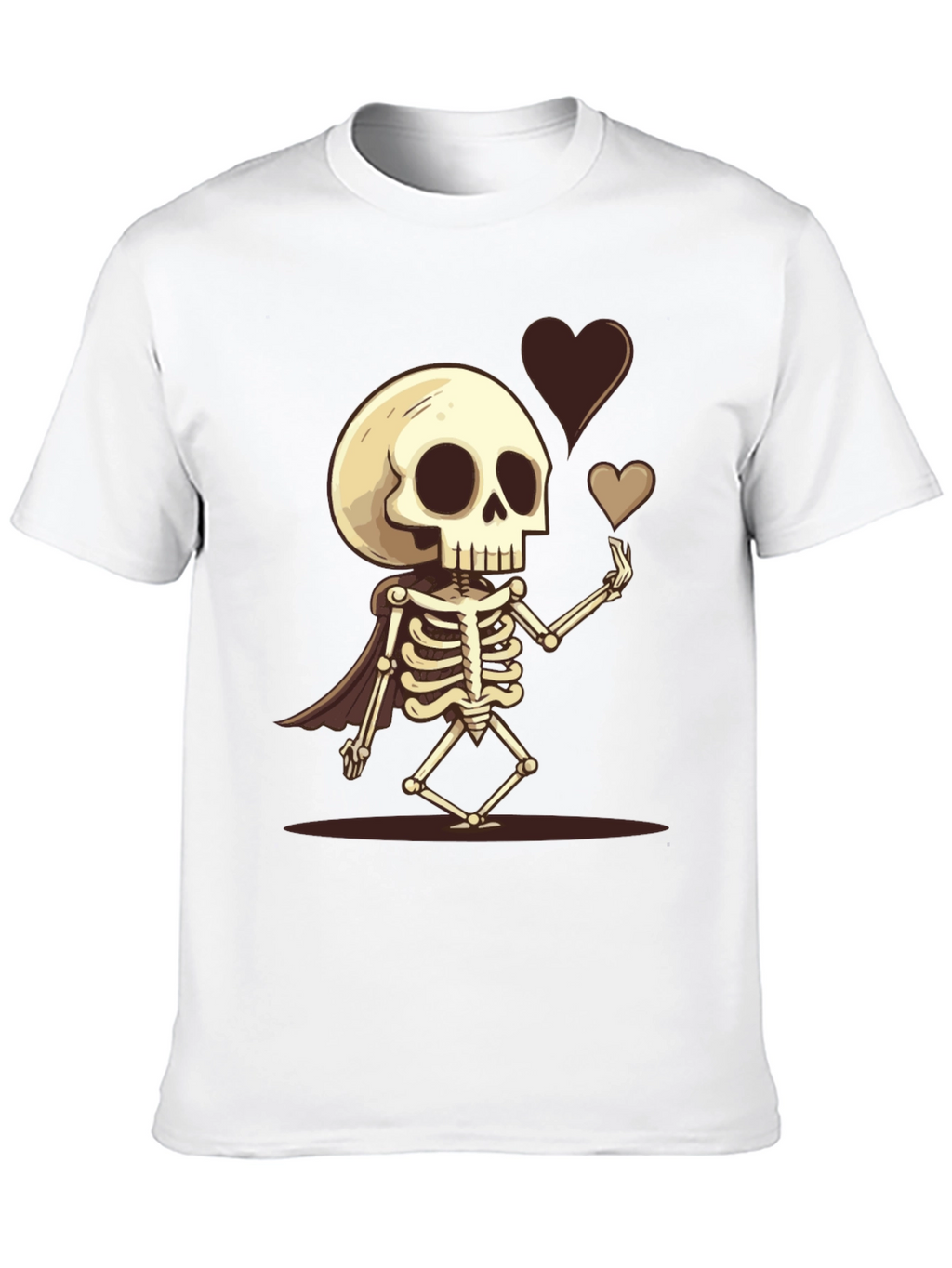 Skeleton Love T-Shirt - Heart Design Tee
