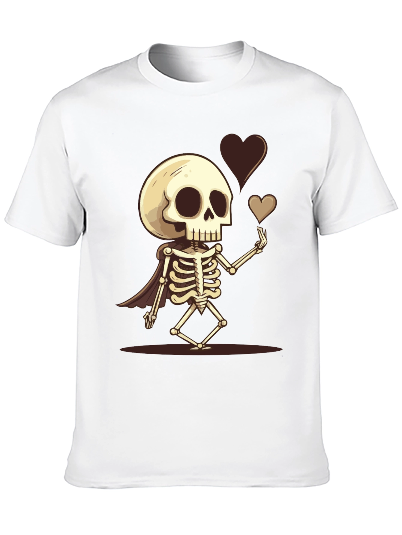 Skeleton Love T-Shirt - Heart Design Tee