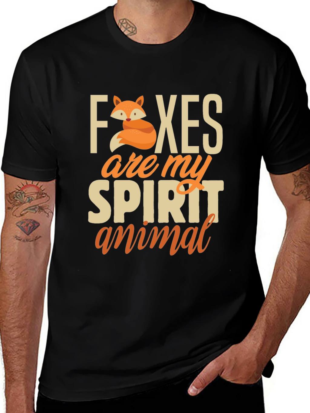 Fox Spirit Animal T-Shirt - Cute Graphic Tee