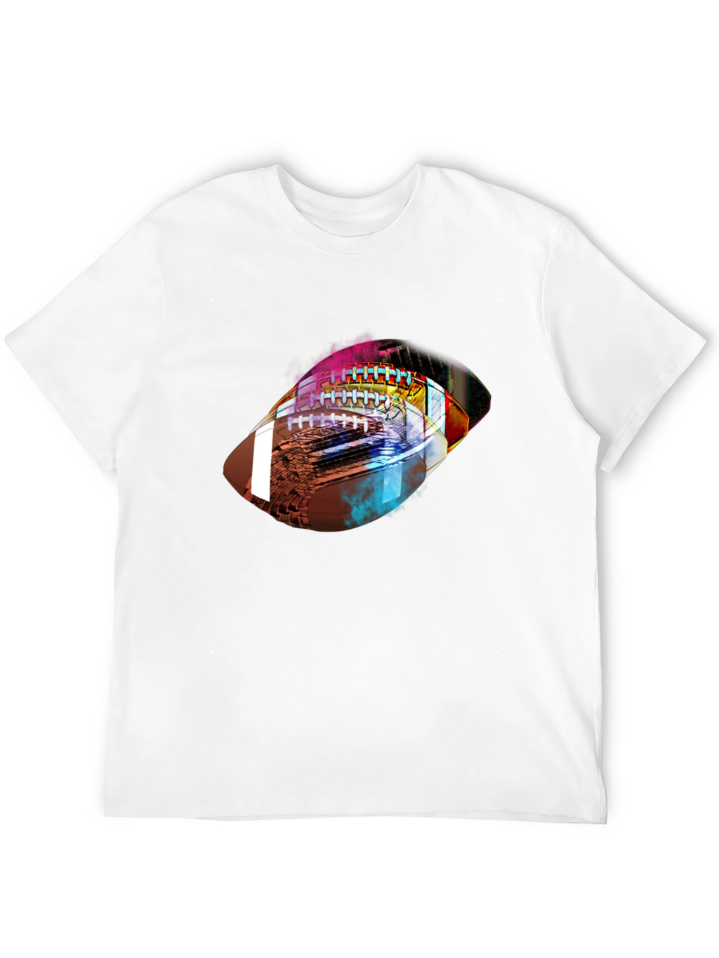 Abstract Football Graphic Tee - Stylish Sports Shirt