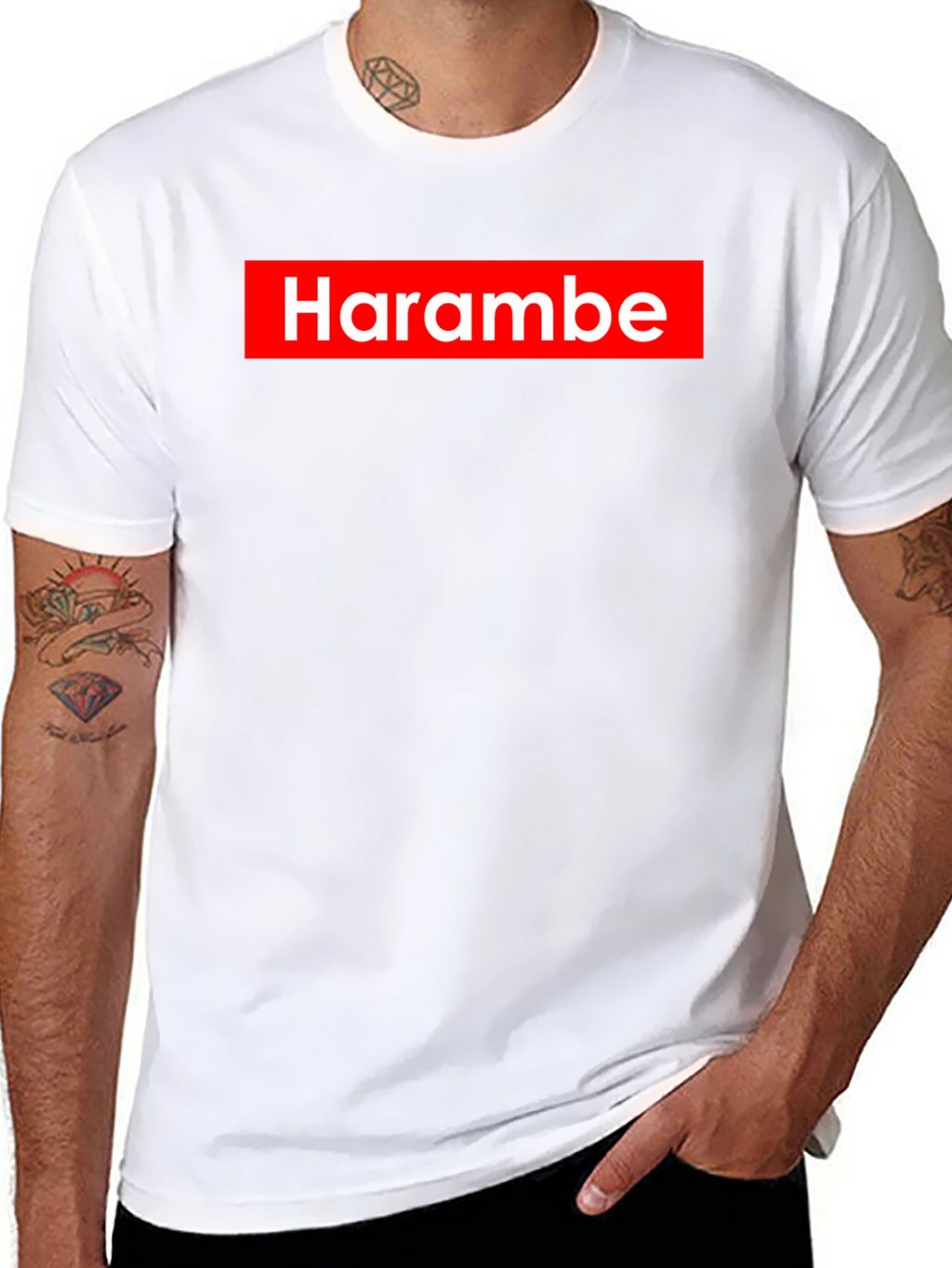 Harambe Graphic Print T-Shirt - Supreme Style