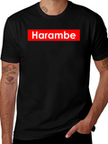 Harambe Graphic Print T-Shirt - Supreme Style