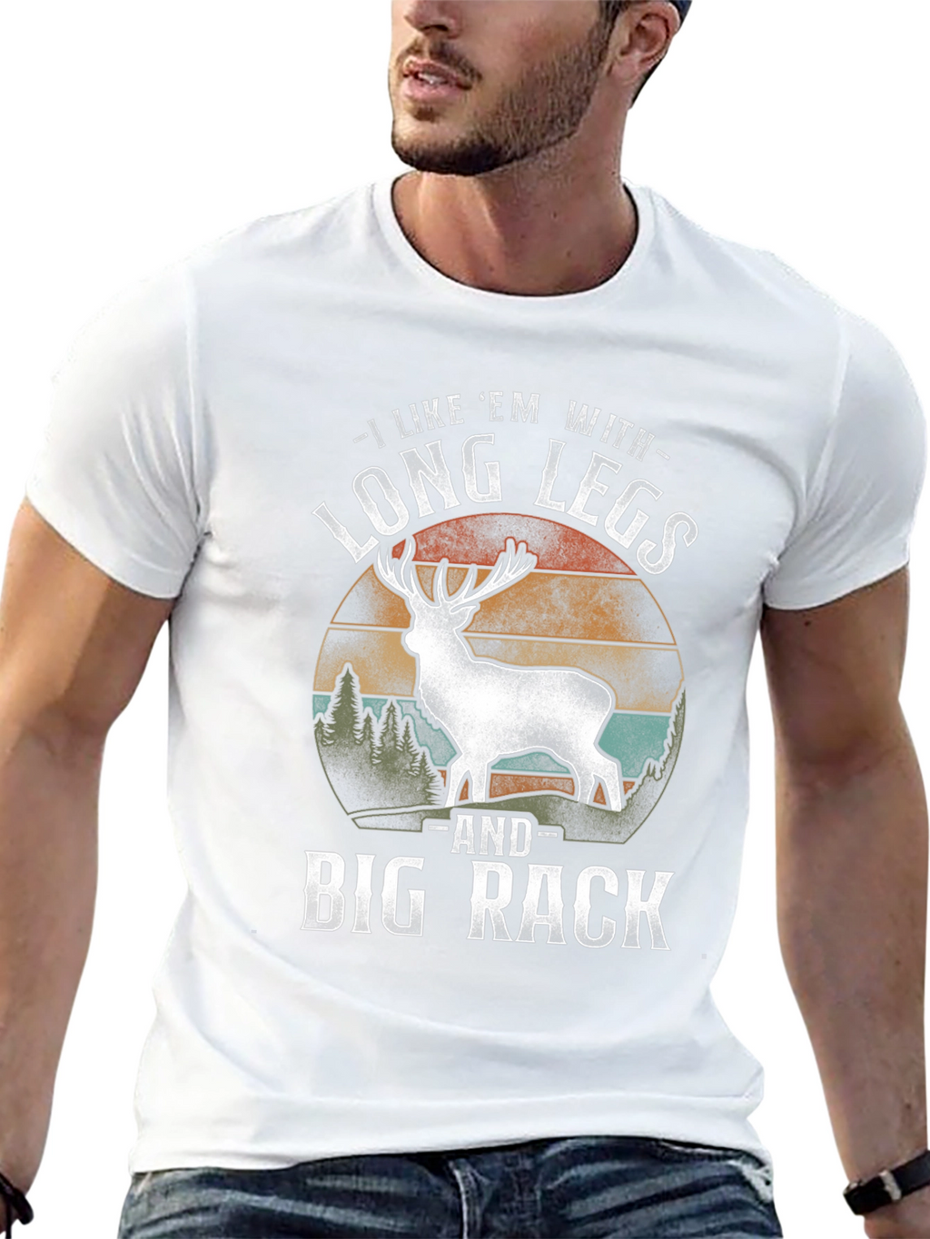 Long Legs & Big Rack Deer Graphic Tee