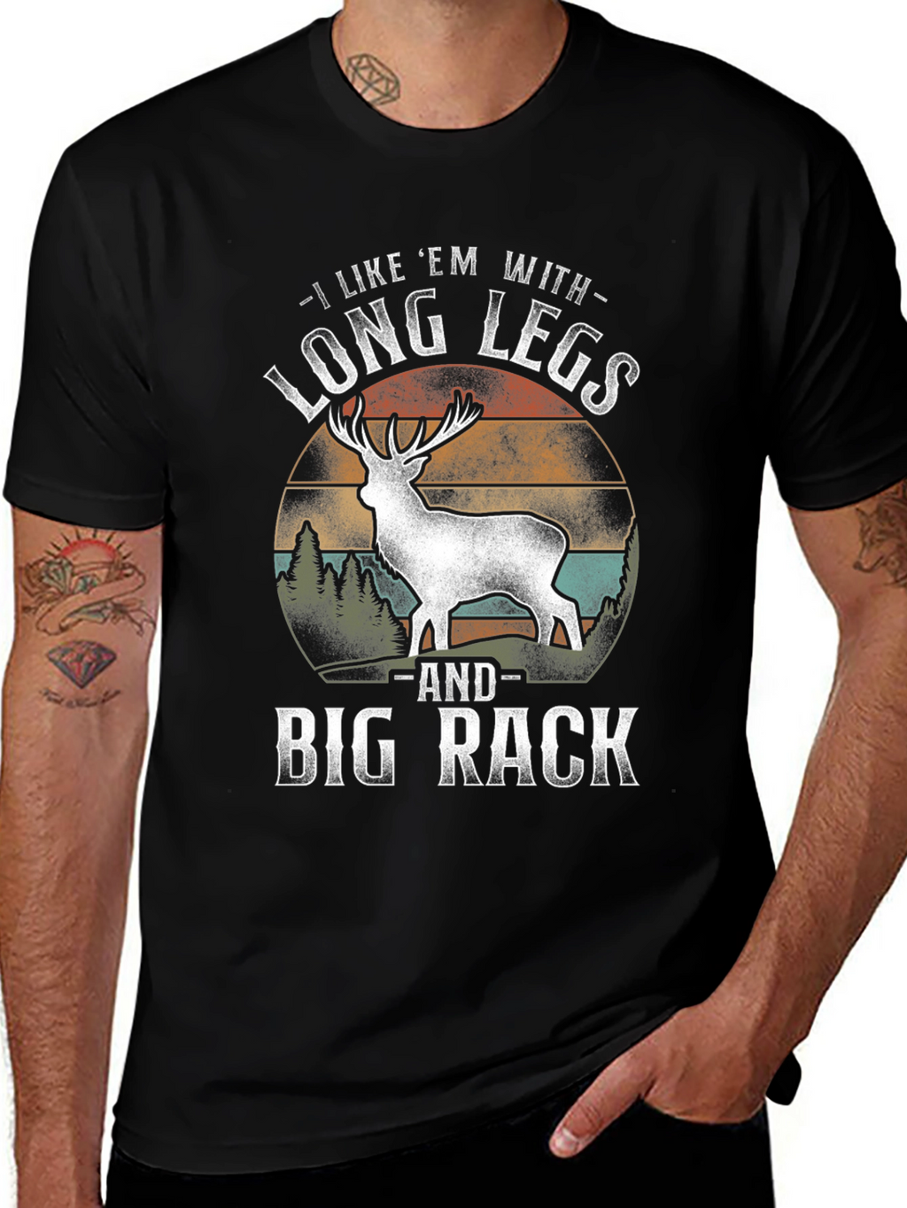 Long Legs & Big Rack Deer Graphic Tee