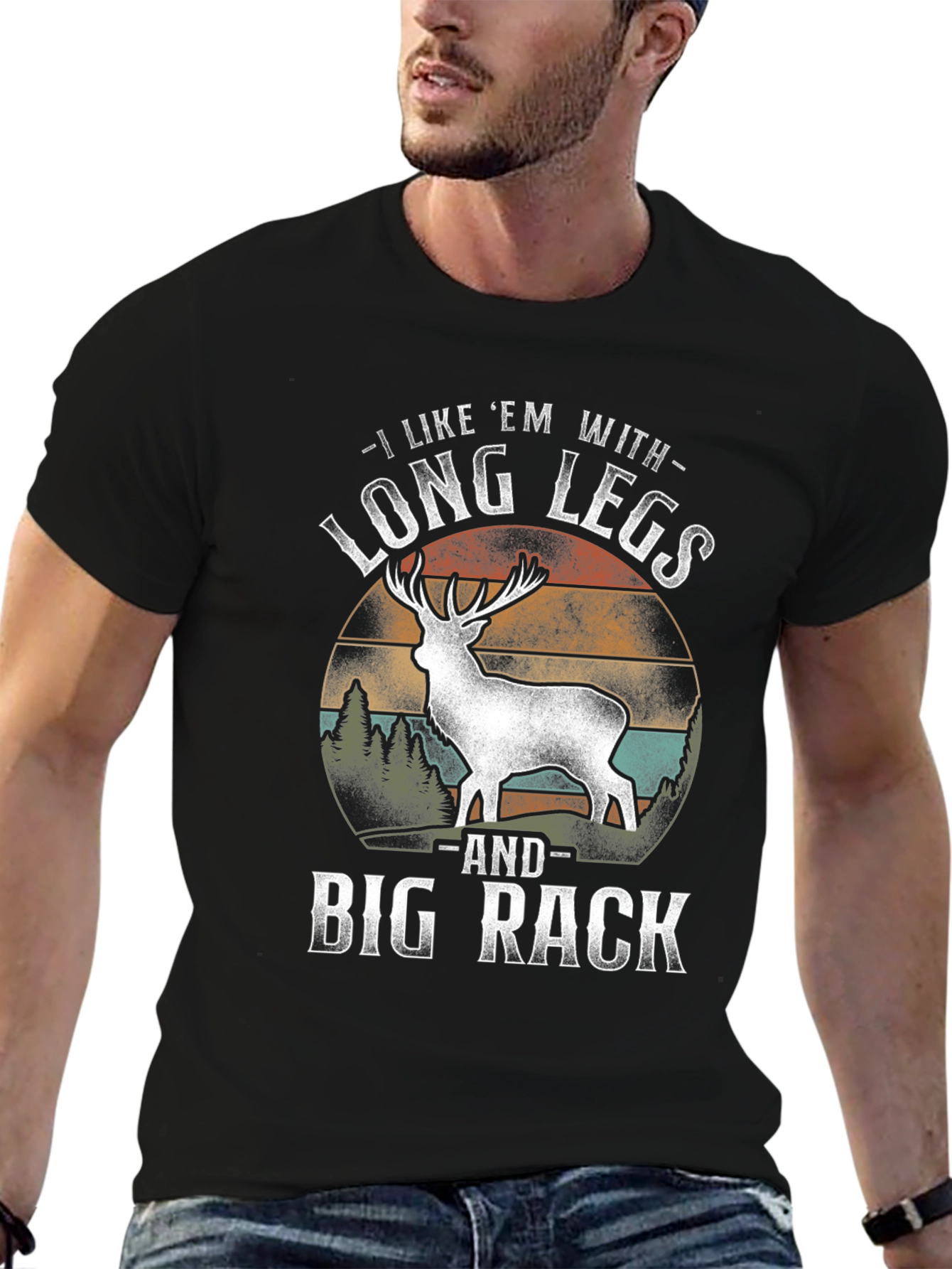 Long Legs & Big Rack Deer Graphic Tee